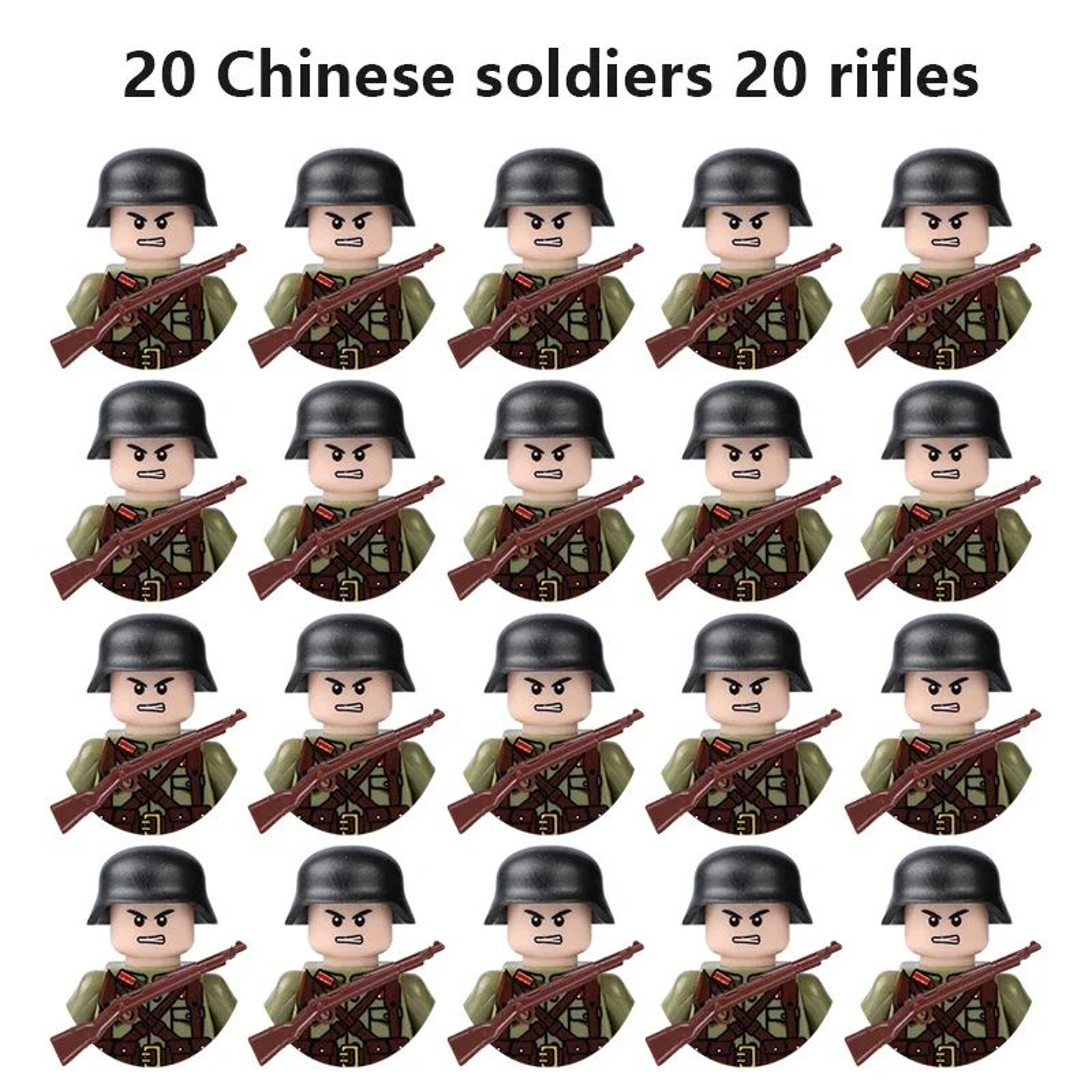 20Piece WW2 Military Minifigures Army Building Block Set 2