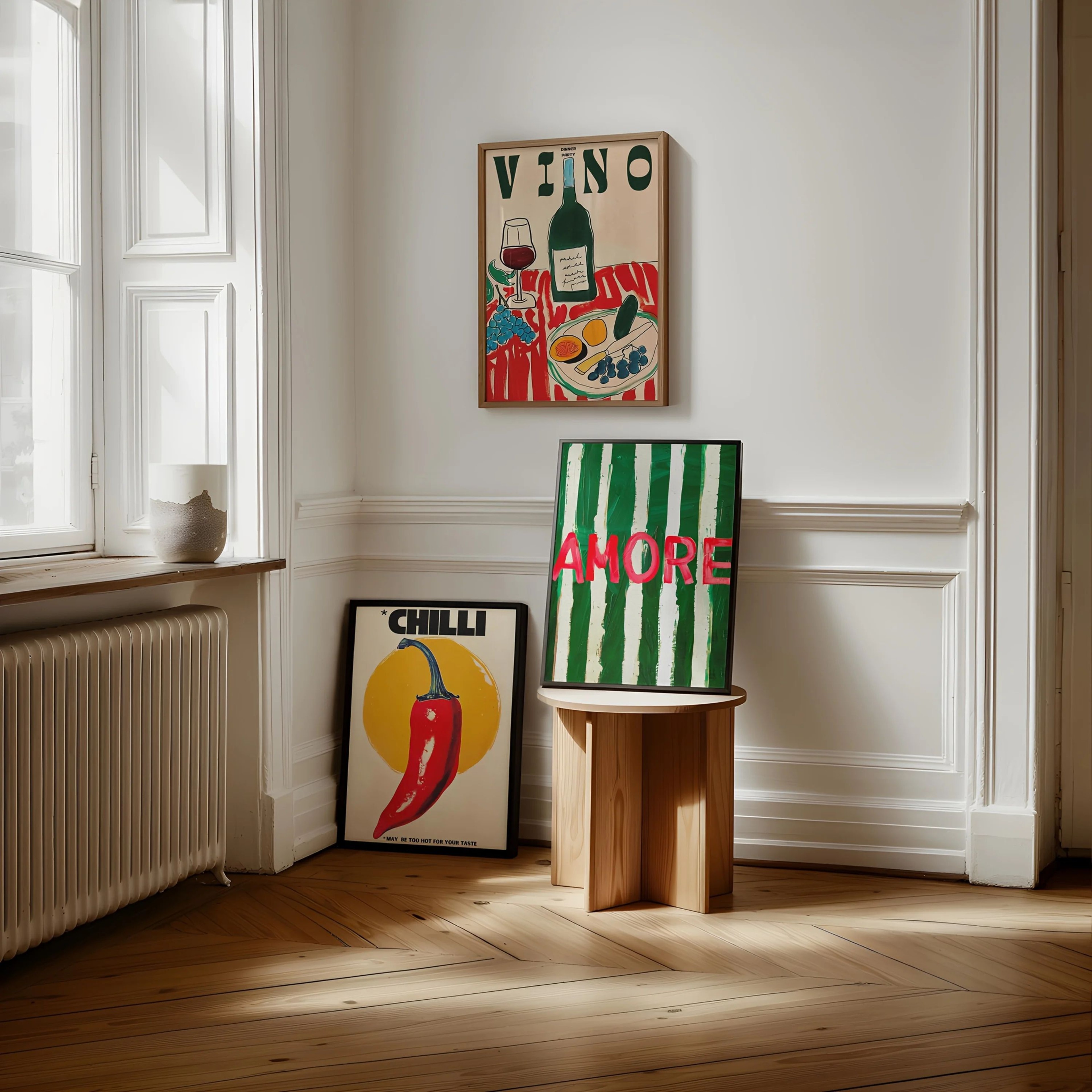 Amore Vino Kitchen Wall Art Canvas Prints 2