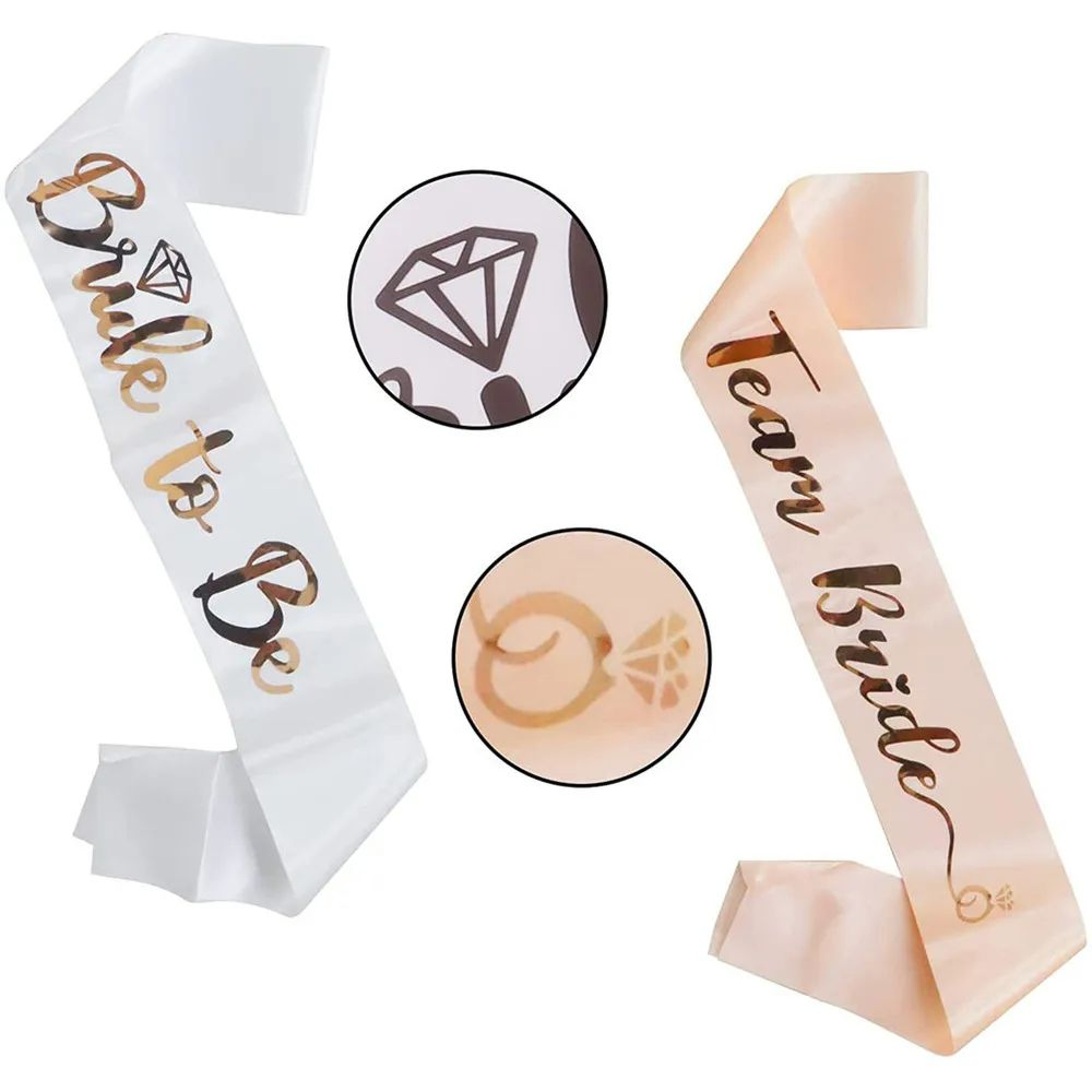 Rose Gold Bride To Be Sash Set For Bachelorette Party And Bridal Shower 5