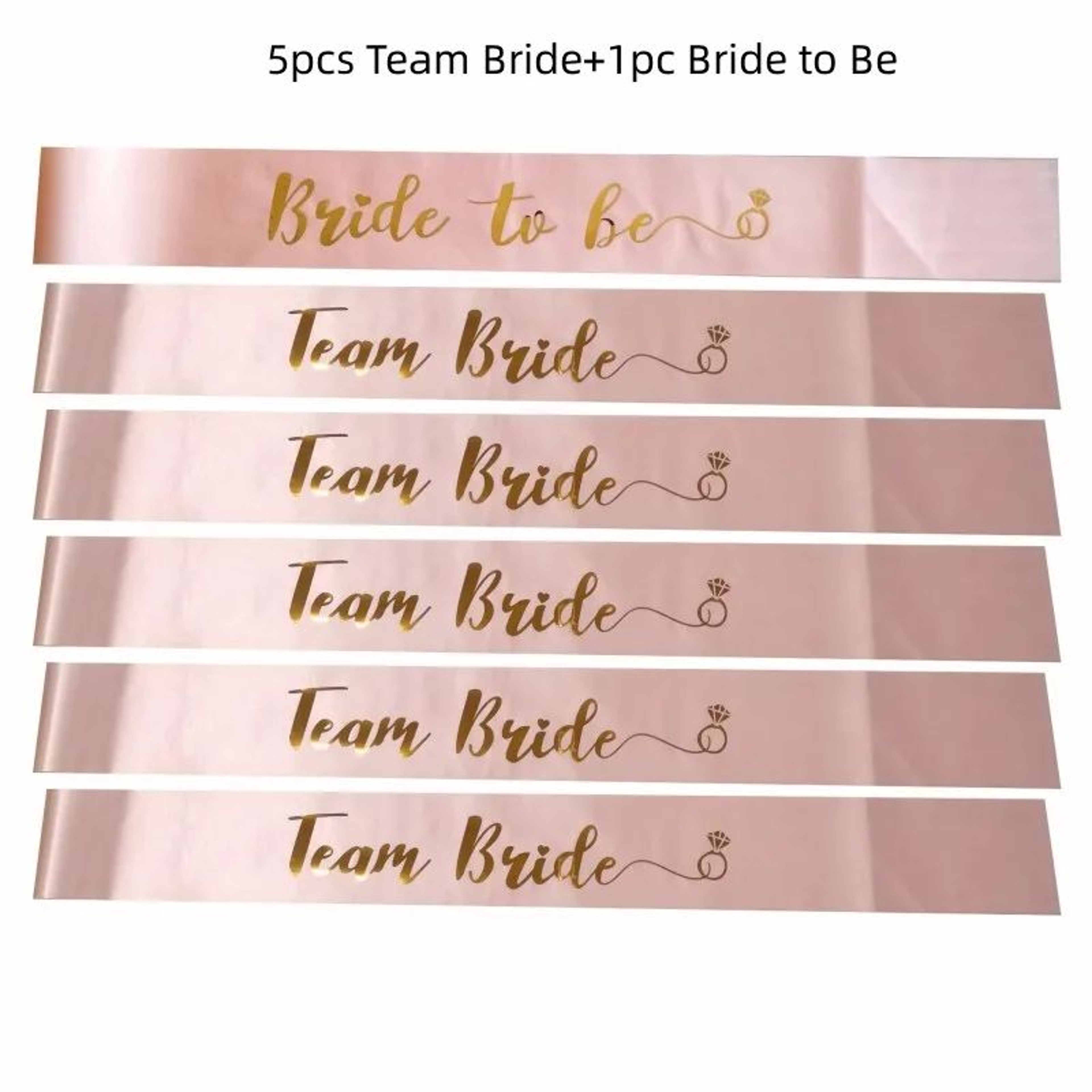 Rose Gold Bride To Be Sash Set For Bachelorette Party And Bridal Shower 12