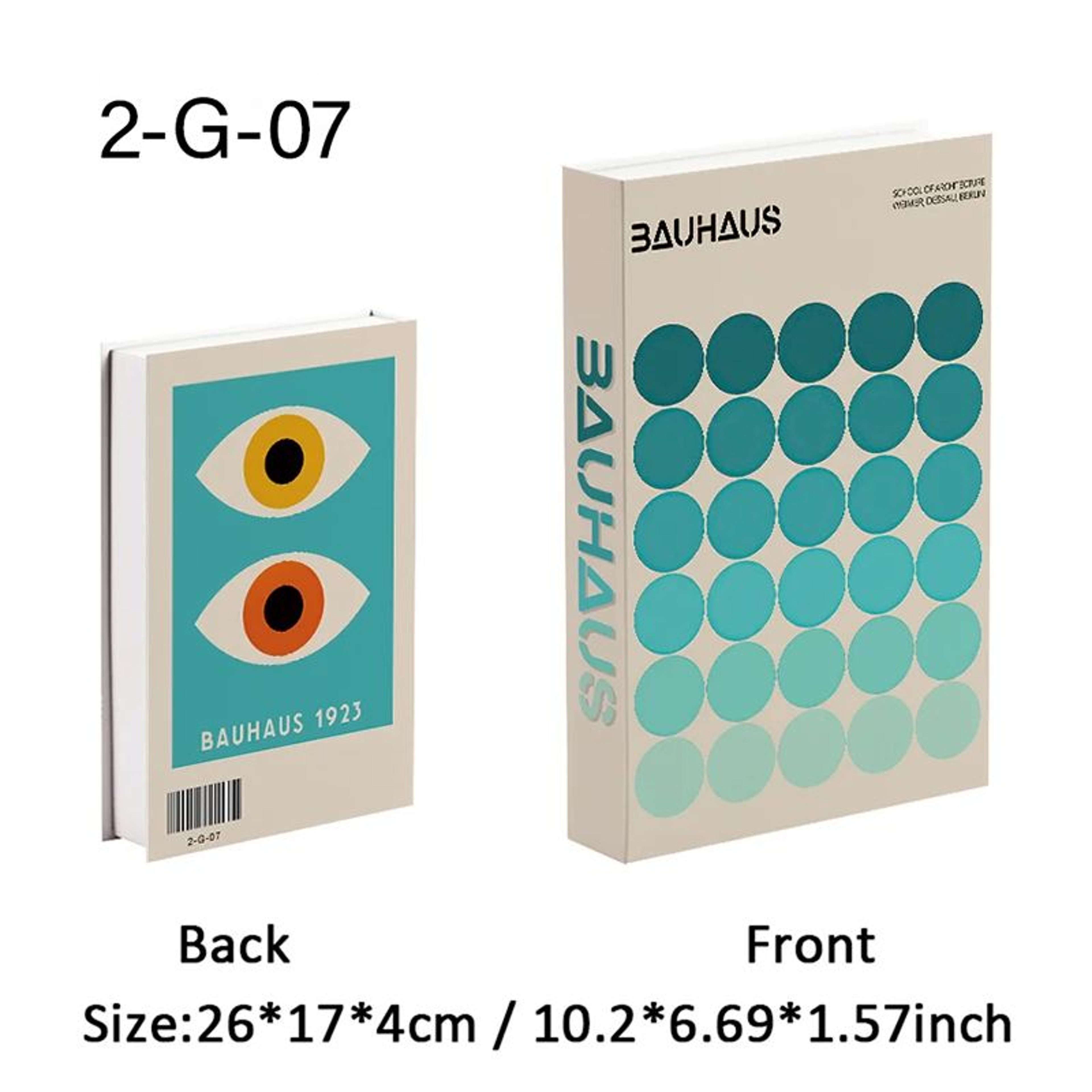 Bauhaus Art Decorative Book Box With Hidden Storage 9