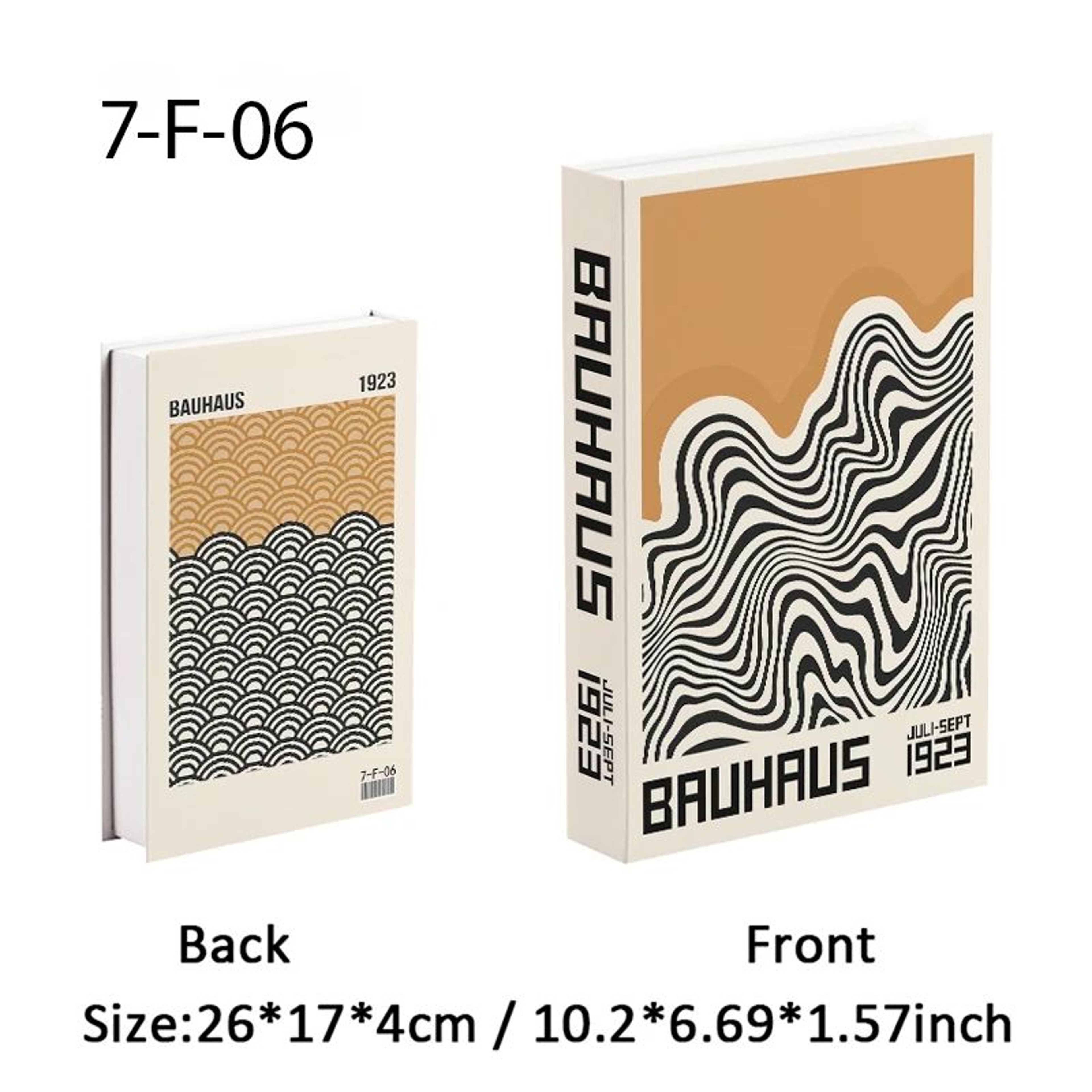 Bauhaus Art Decorative Book Box With Hidden Storage 11