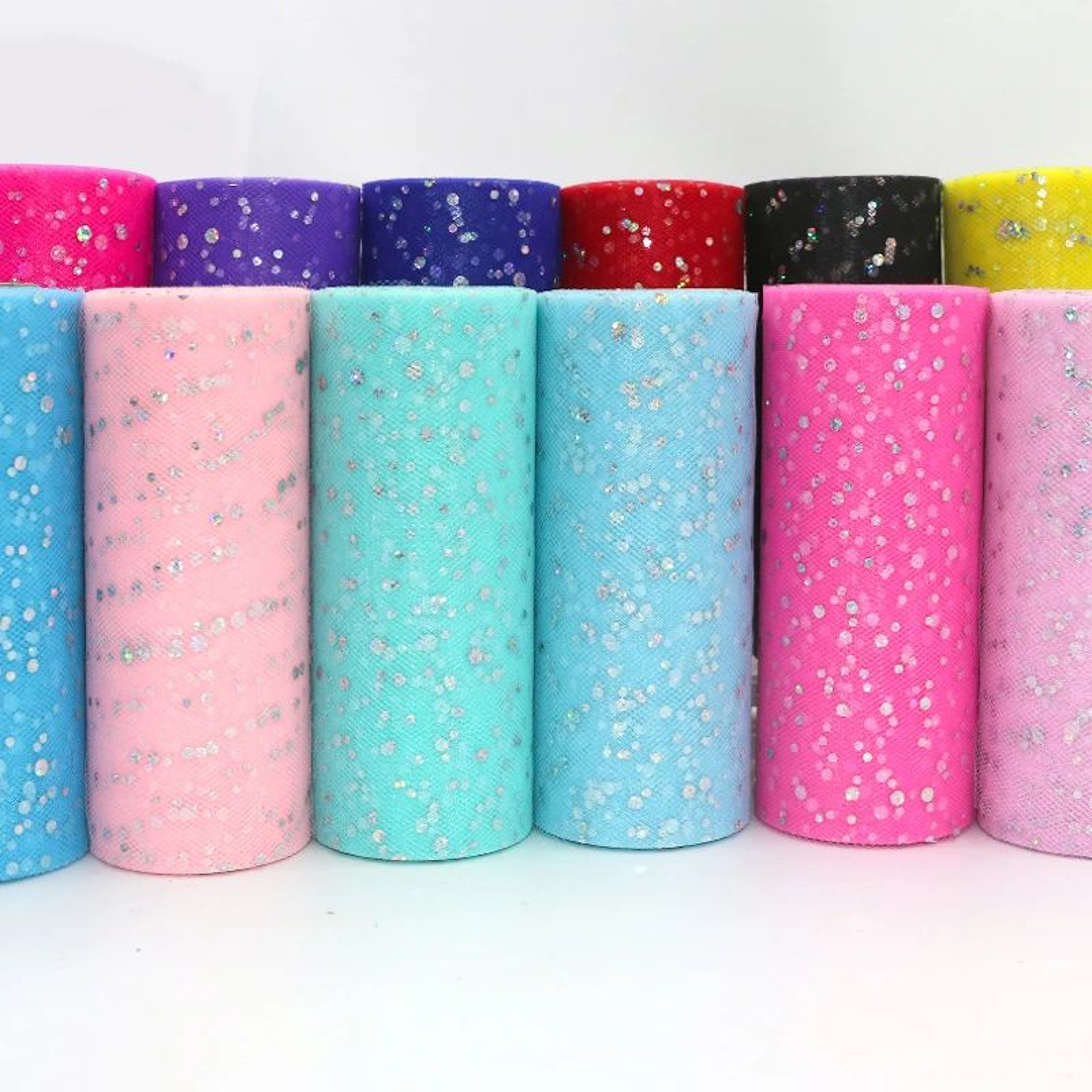 SparkleCraft Glitter Tulle Roll 10 Yards For Wedding Decor And DIY Crafts 4