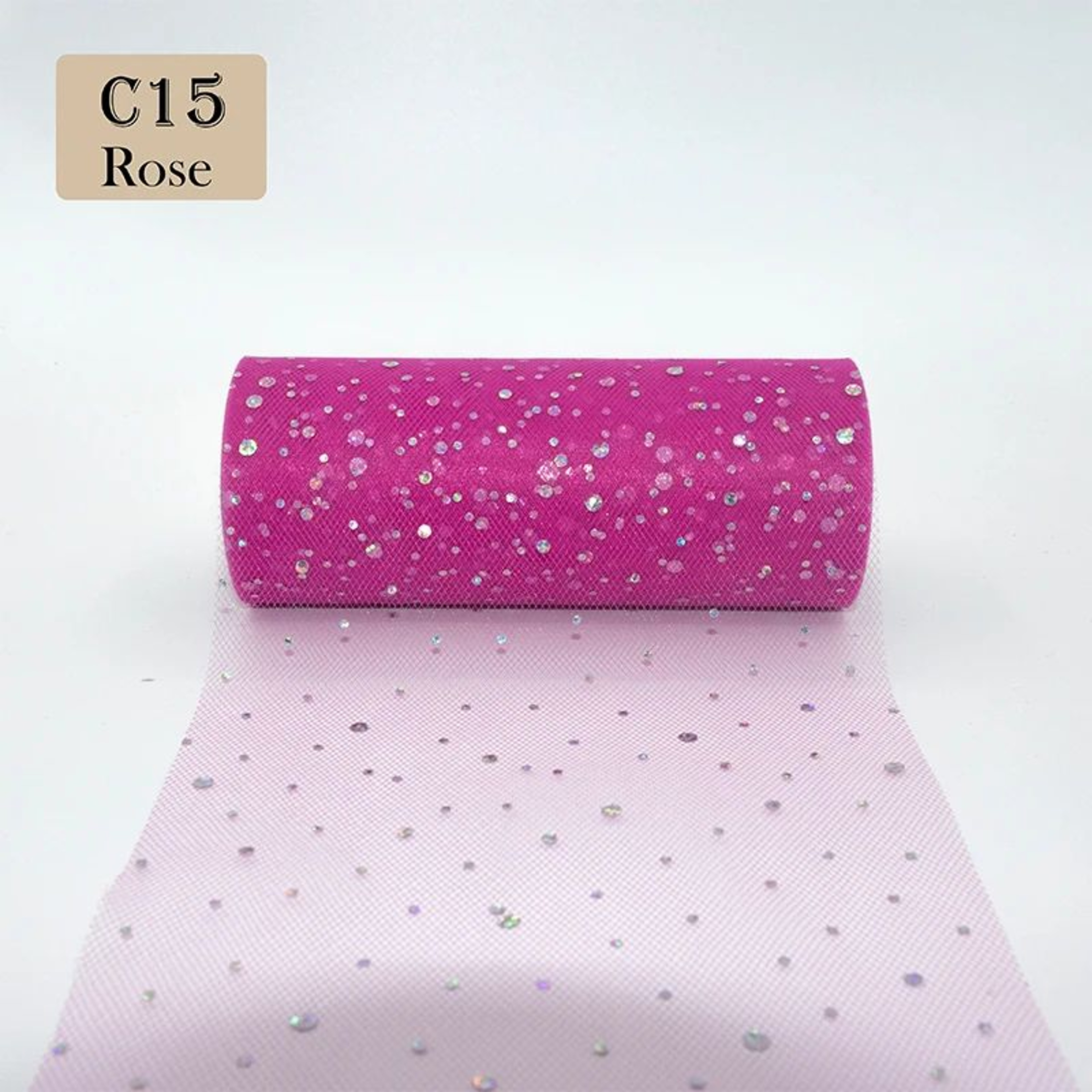 SparkleCraft Glitter Tulle Roll 10 Yards For Wedding Decor And DIY Crafts 11