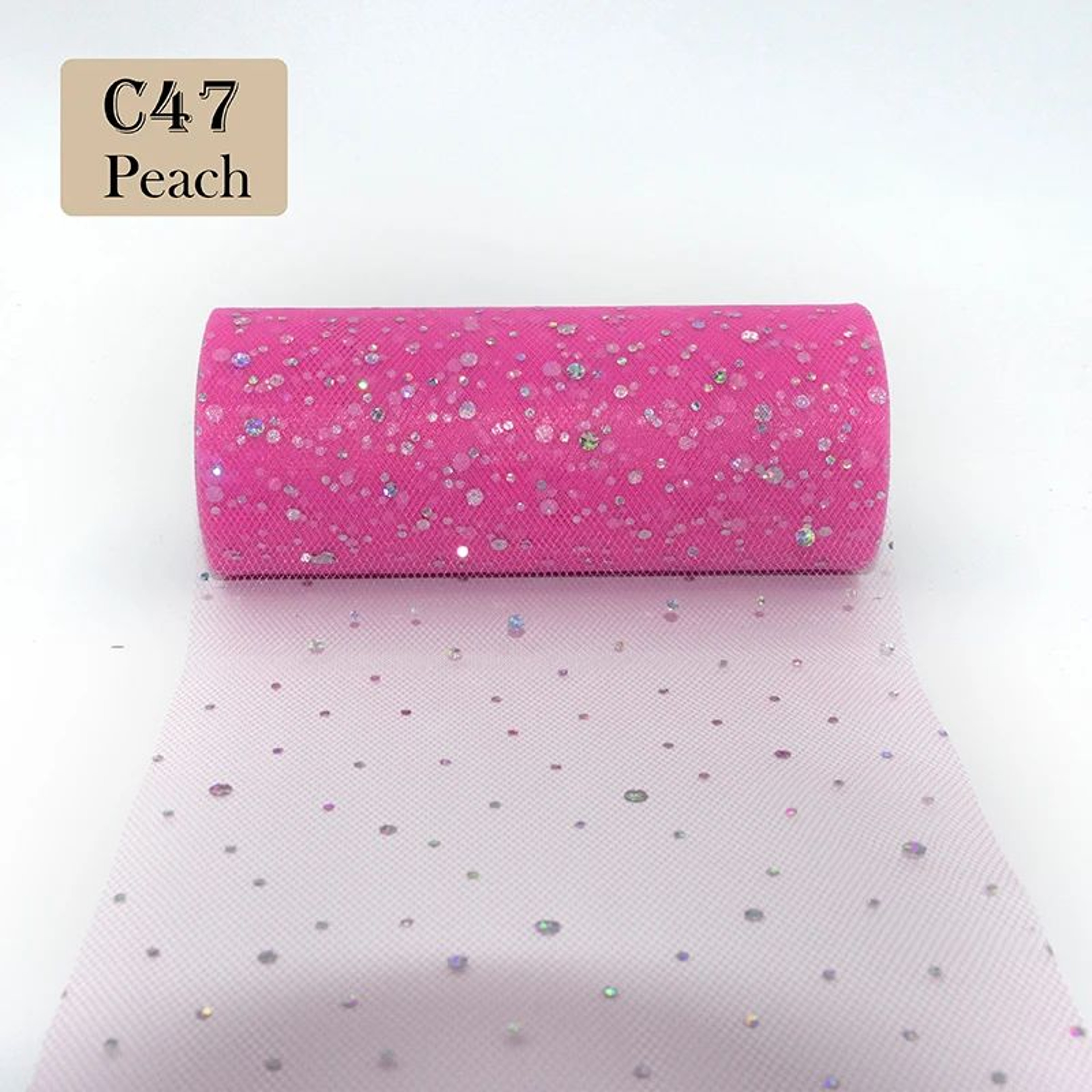 SparkleCraft Glitter Tulle Roll 10 Yards For Wedding Decor And DIY Crafts 21