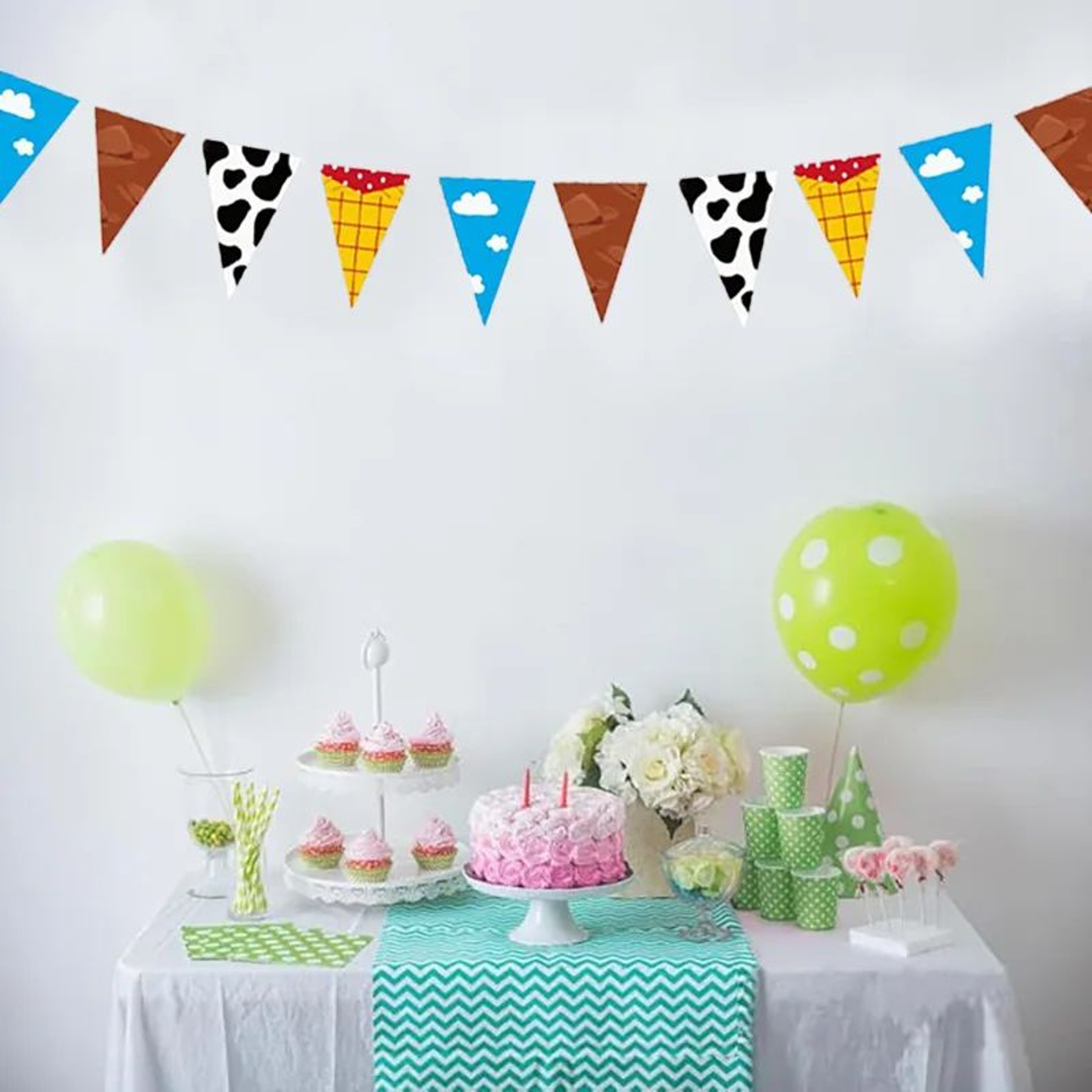 Skybound Cow Print Party Banner For Birthday And Baby Shower Decorations 2