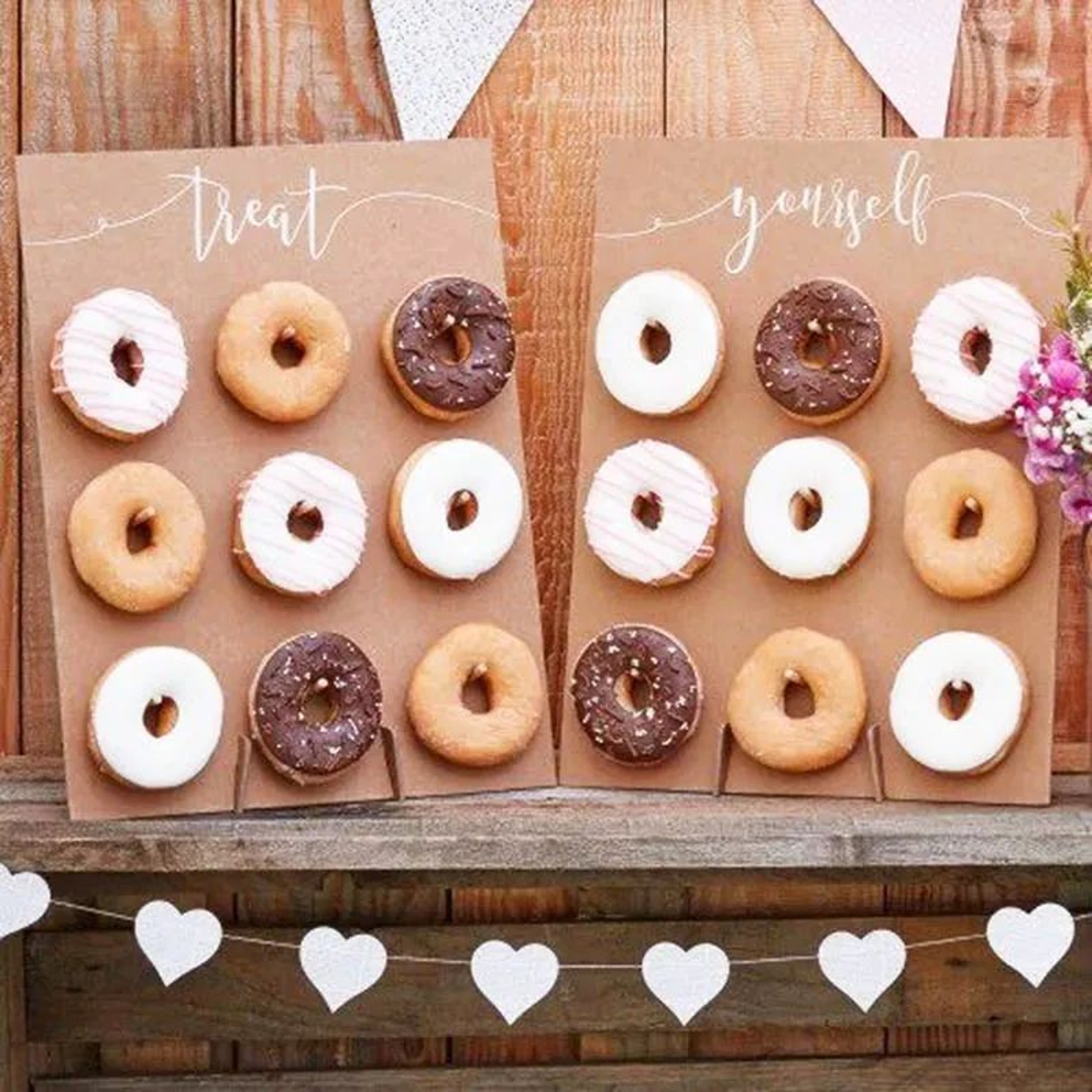 Sweet Celebration Wooden Donut Wall Display Stand 3