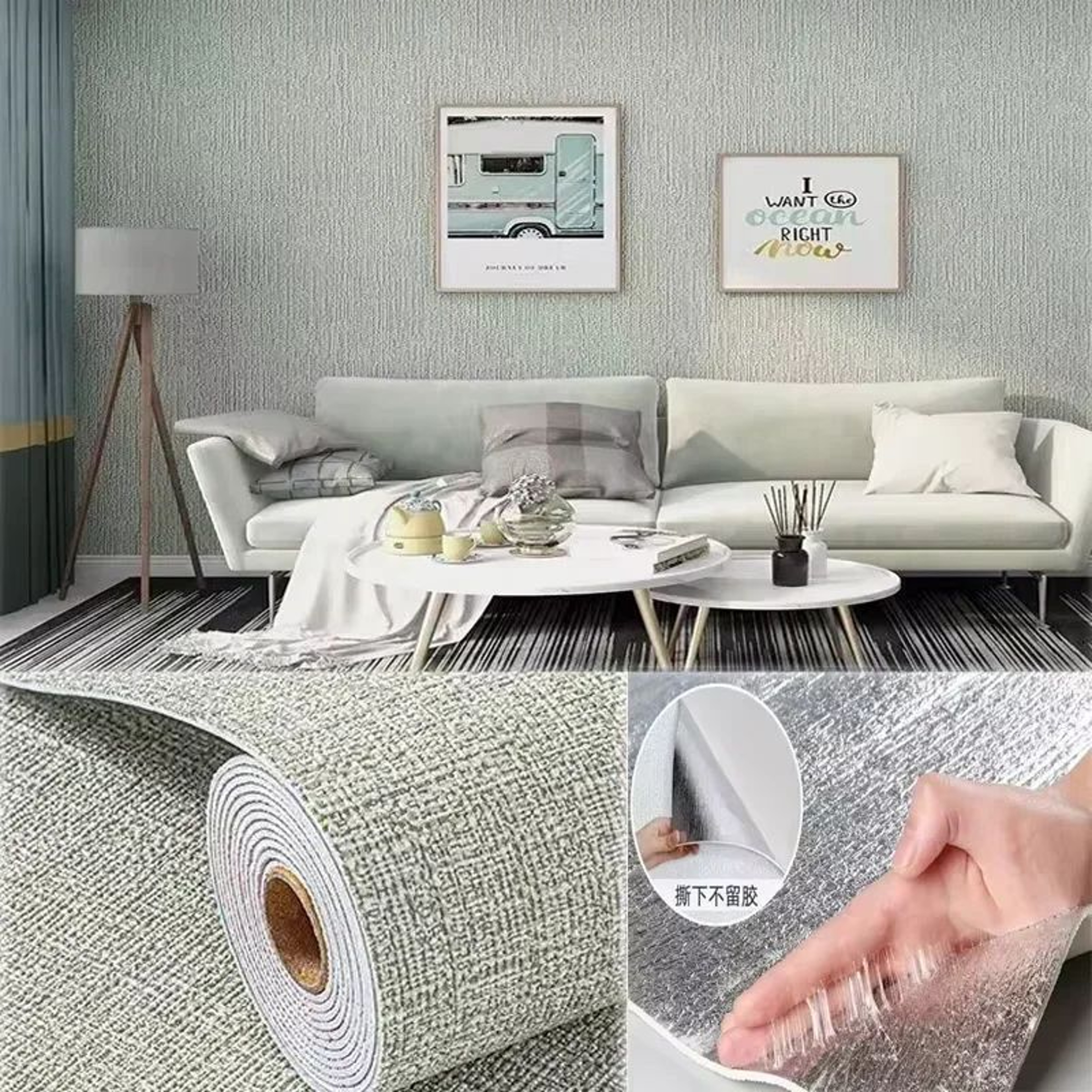 LinenTouch 3D Peel And Stick Wallpaper  Waterproof SelfAdhesive Wall Covering 15
