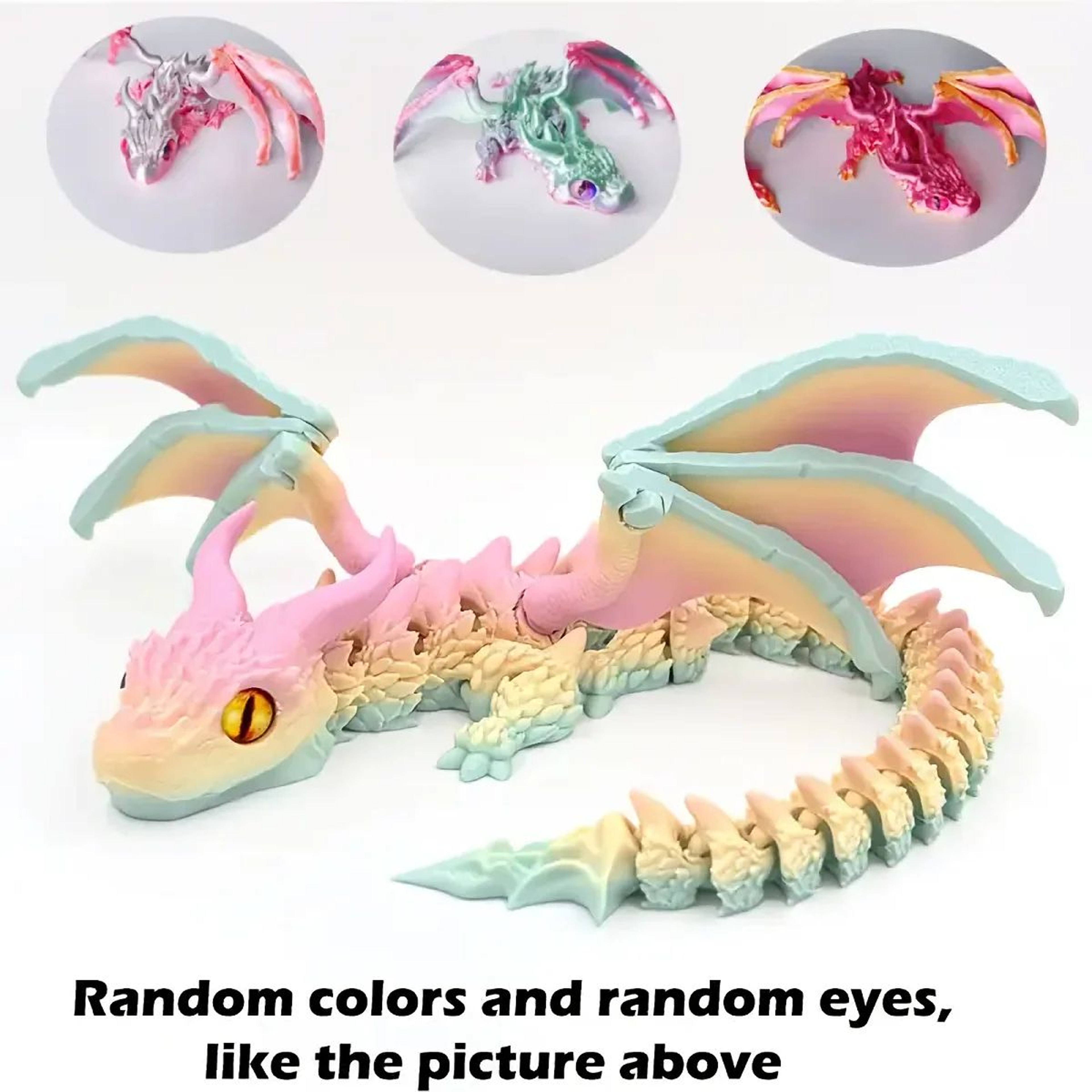 MysticWing 3D Printed Dragon Figurine Articulated Fantasy Decor 9