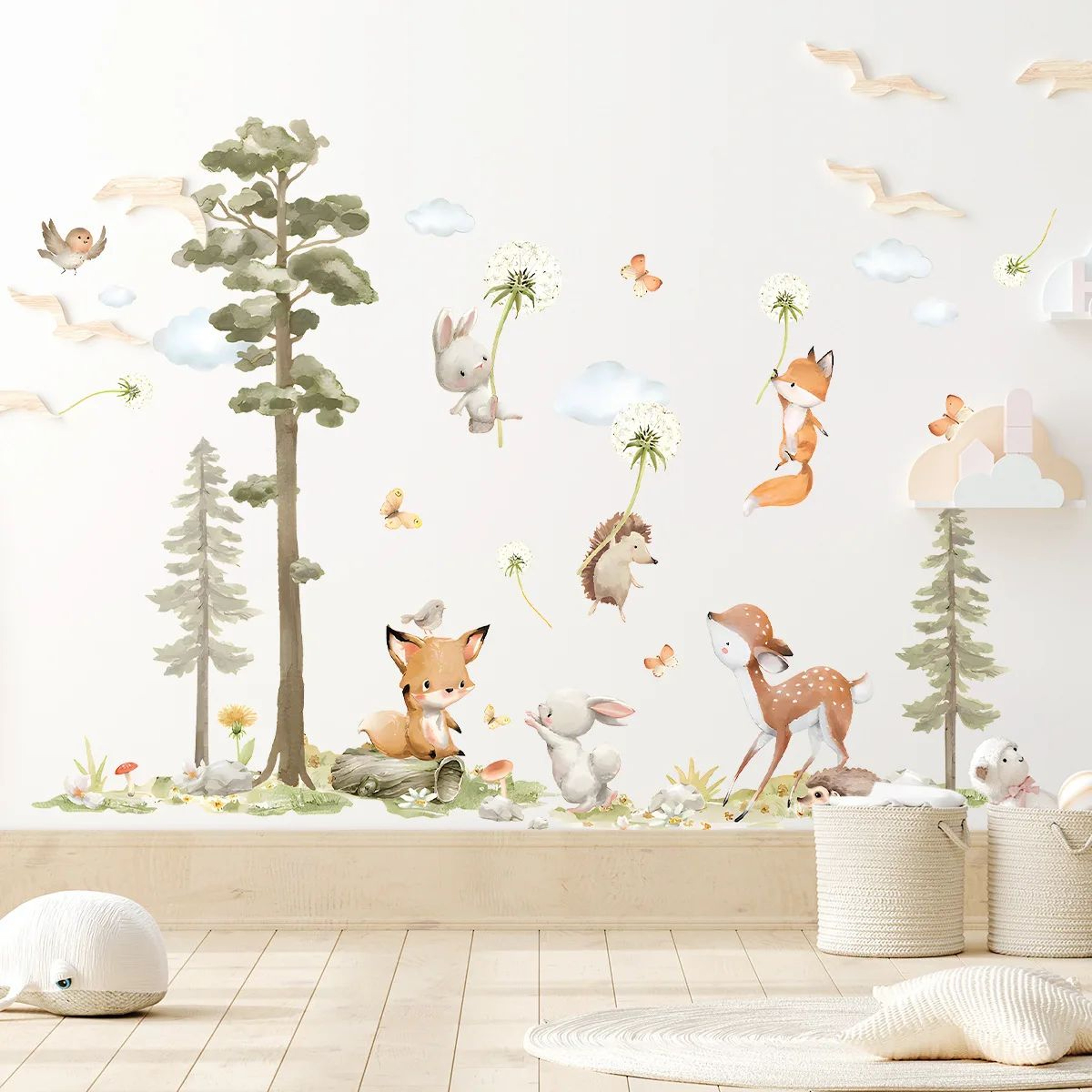 Woodland Animal Wall Stickers For Kids And Nursery Decor 1