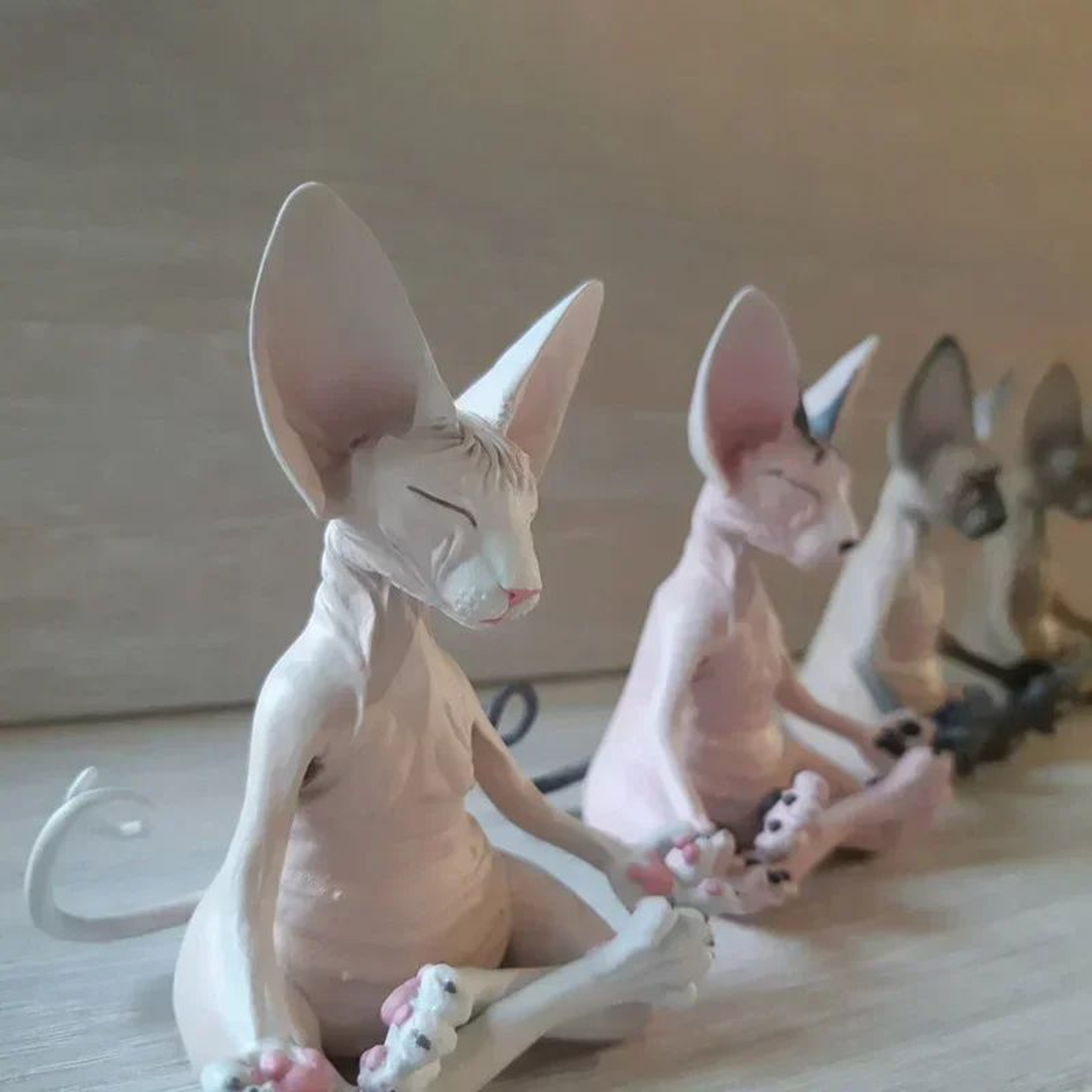 Zen Sphynx Meditation Cat Statue For Home And Garden 1