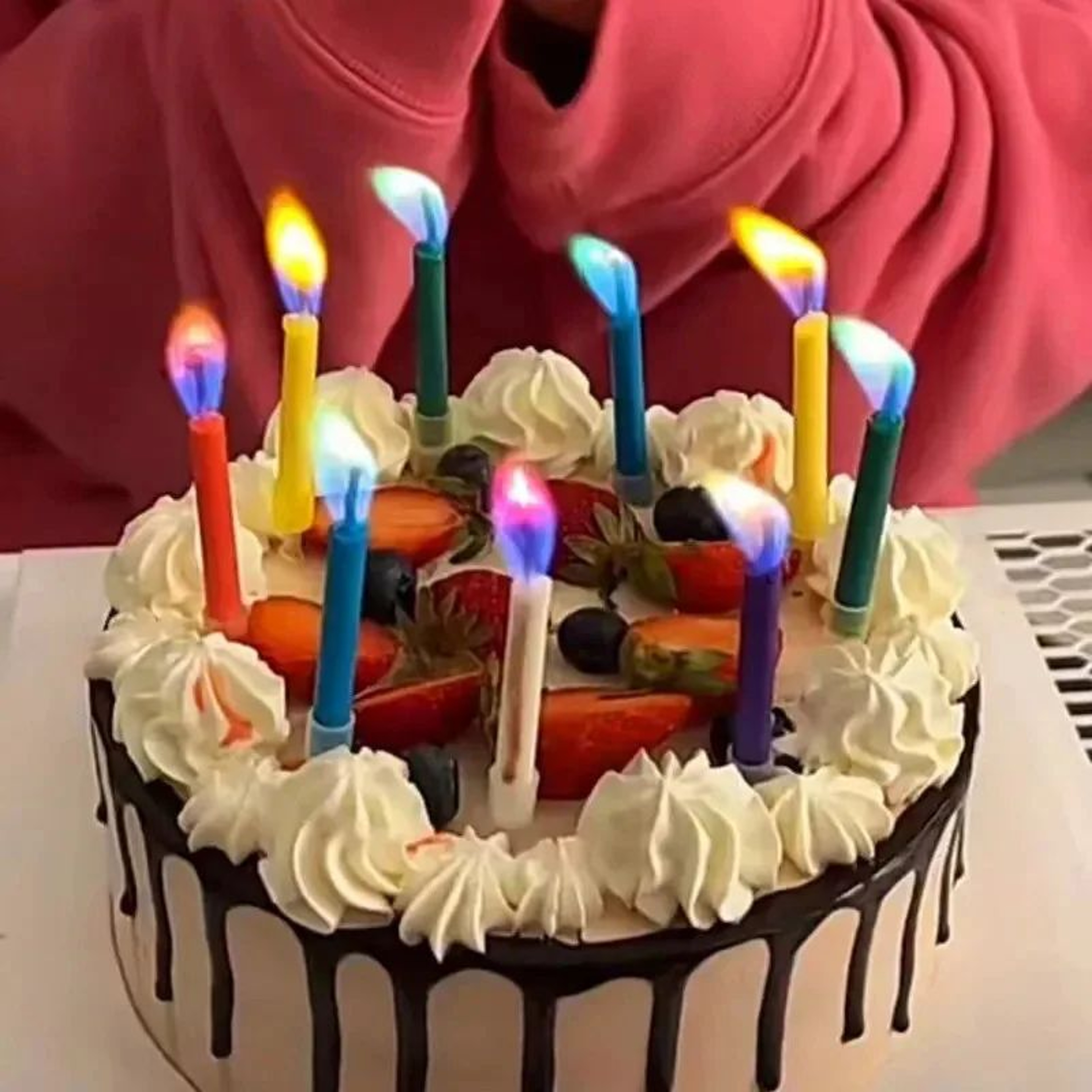 ColorGlow Colored Flame Birthday Candles For Cakes  Party Decorations 1