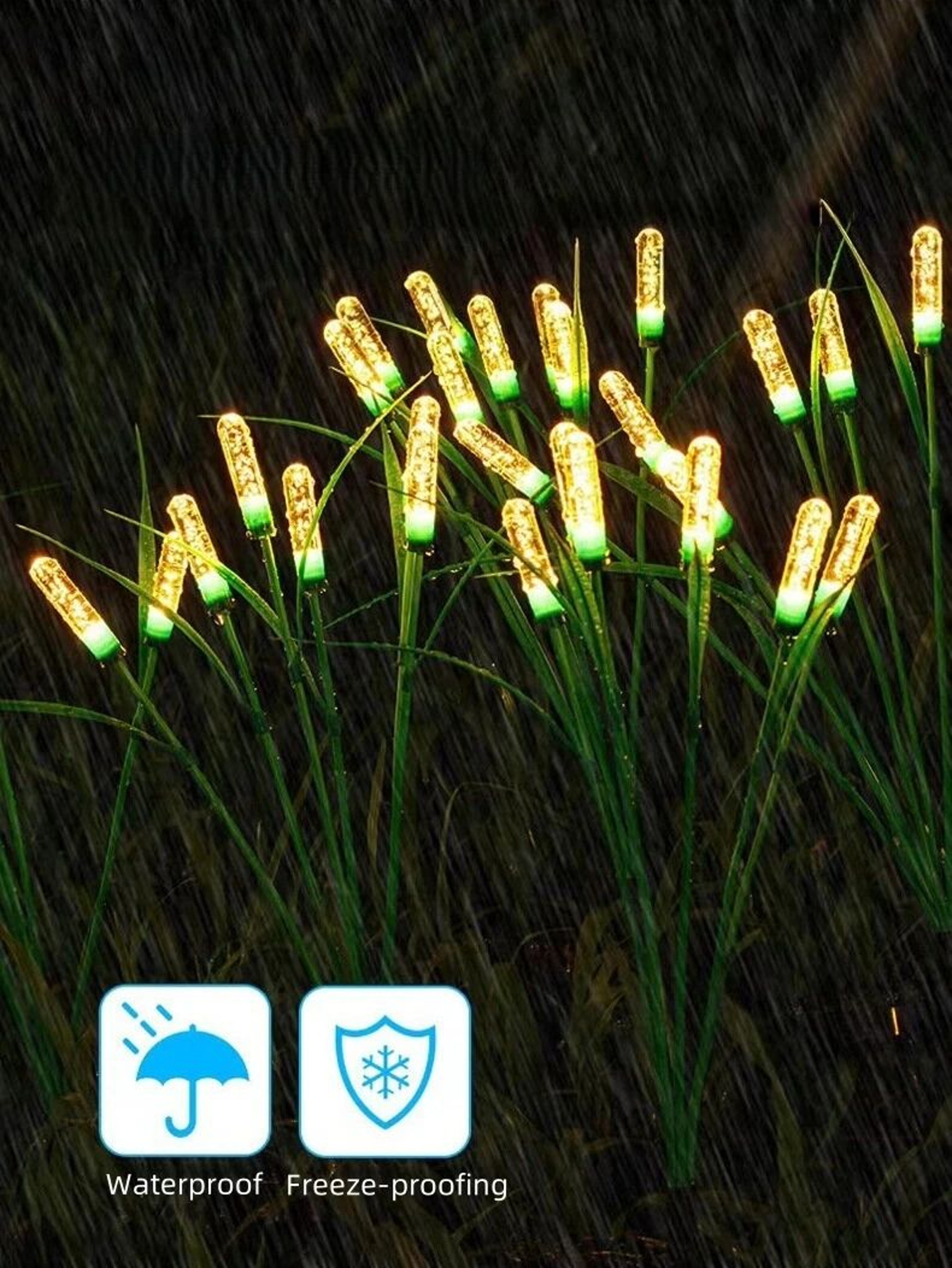Solar Reed Glow Lights  Solar Garden Lights For Pathways Ponds  Patios 4