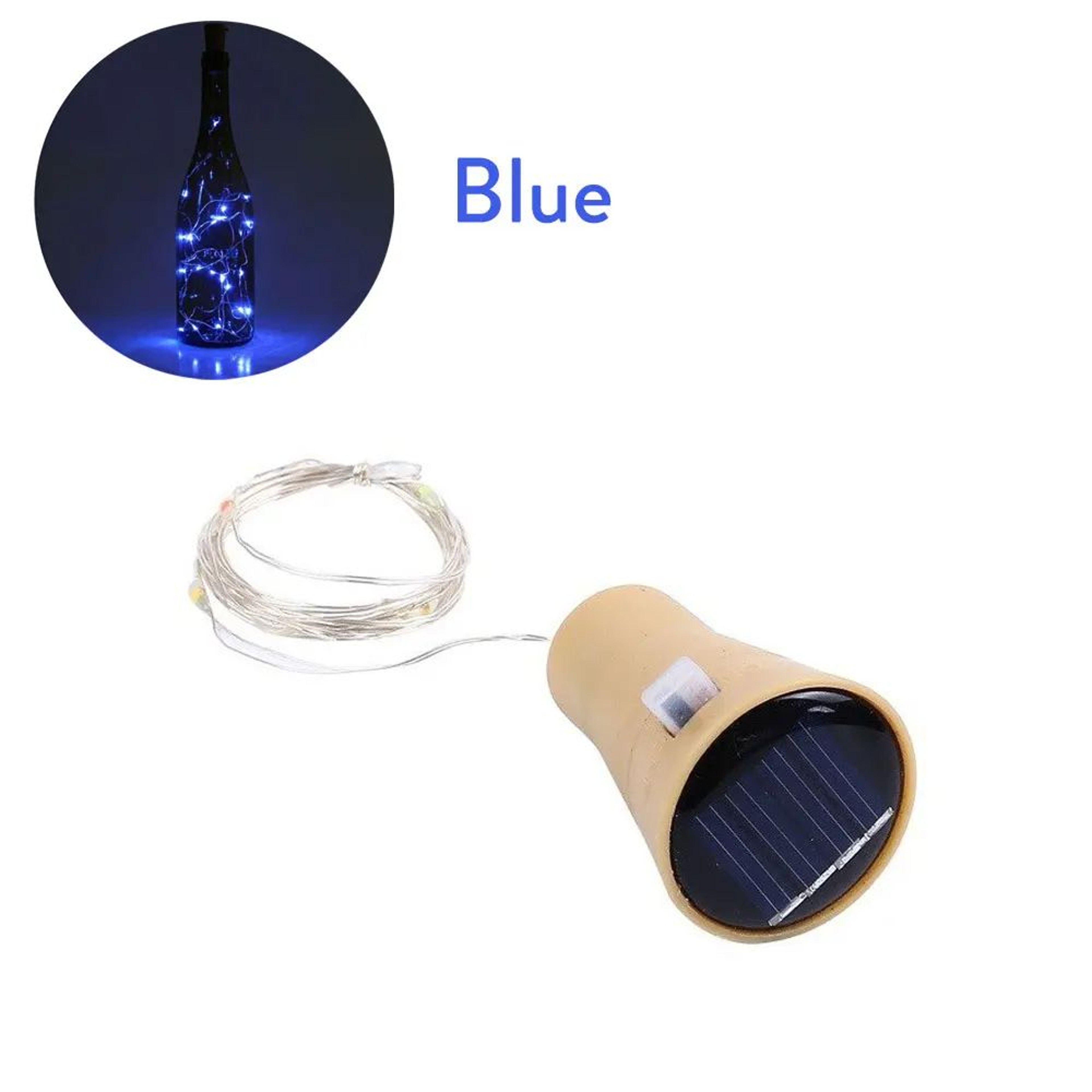LumiCork Solar Wine Bottle Fairy Lights 12