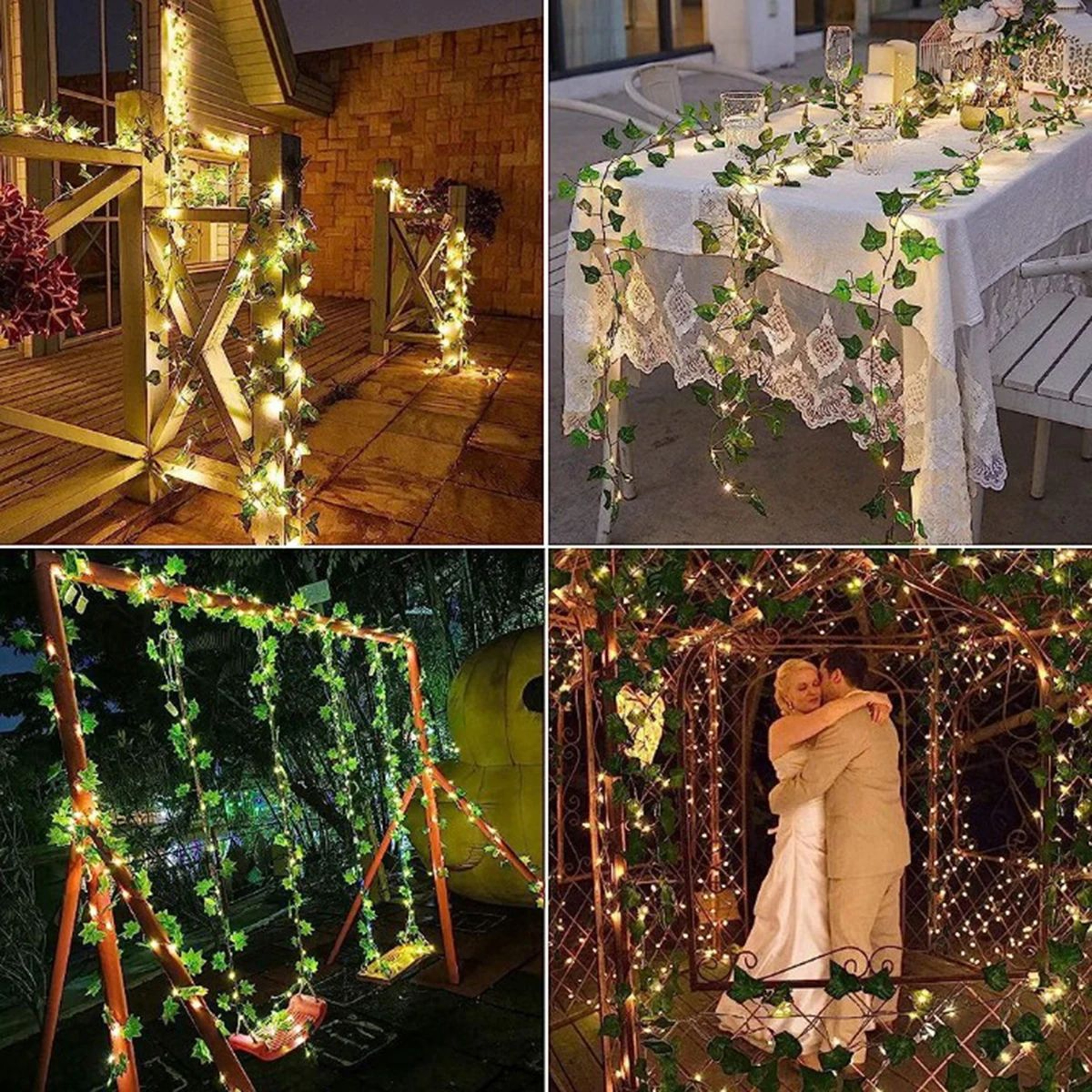 LushGlow Solar Ivy String Lights For Outdoor Garden Decor 4