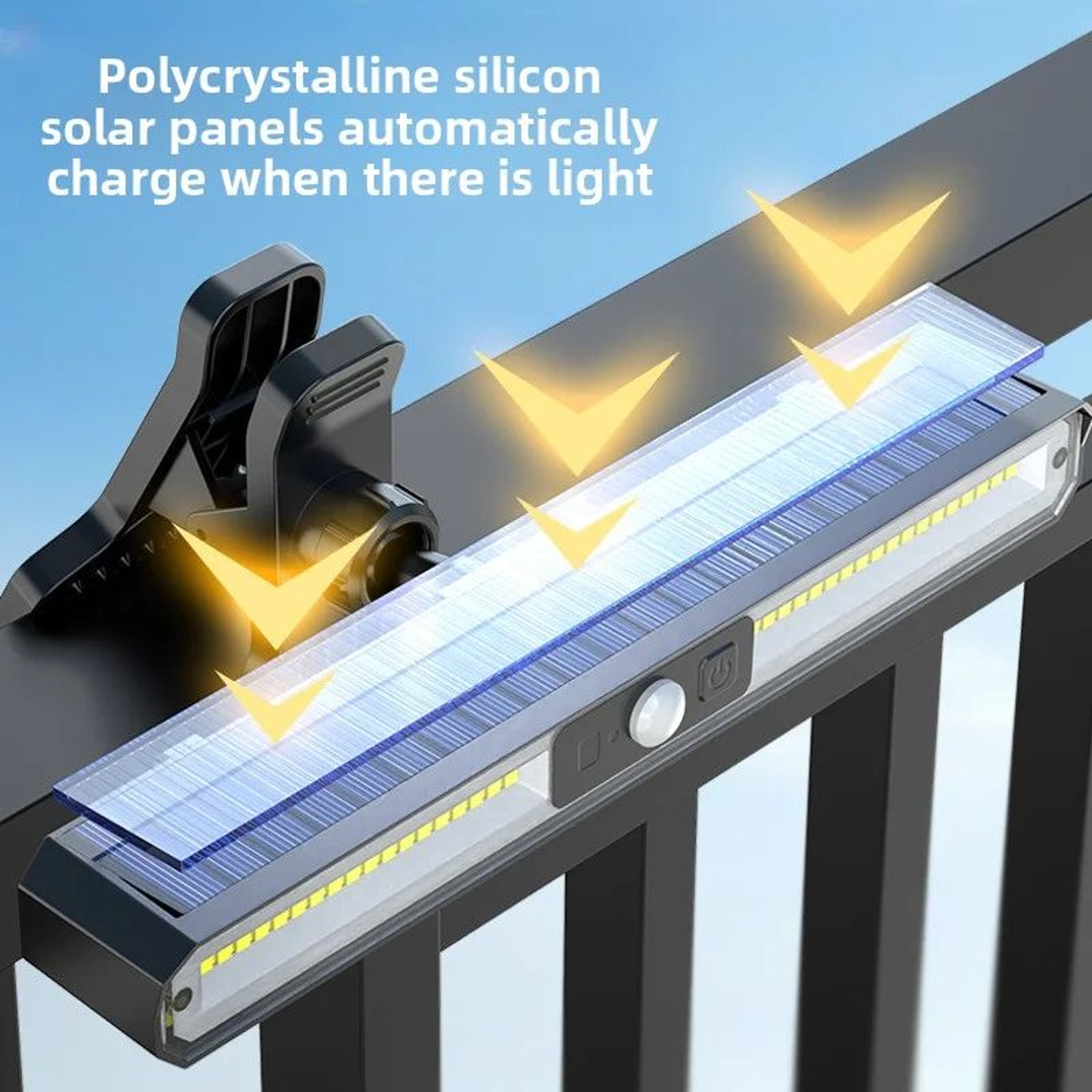 LumaClip Solar Clip Light With Motion Sensor Outdoor Light And Waterproof LED 1