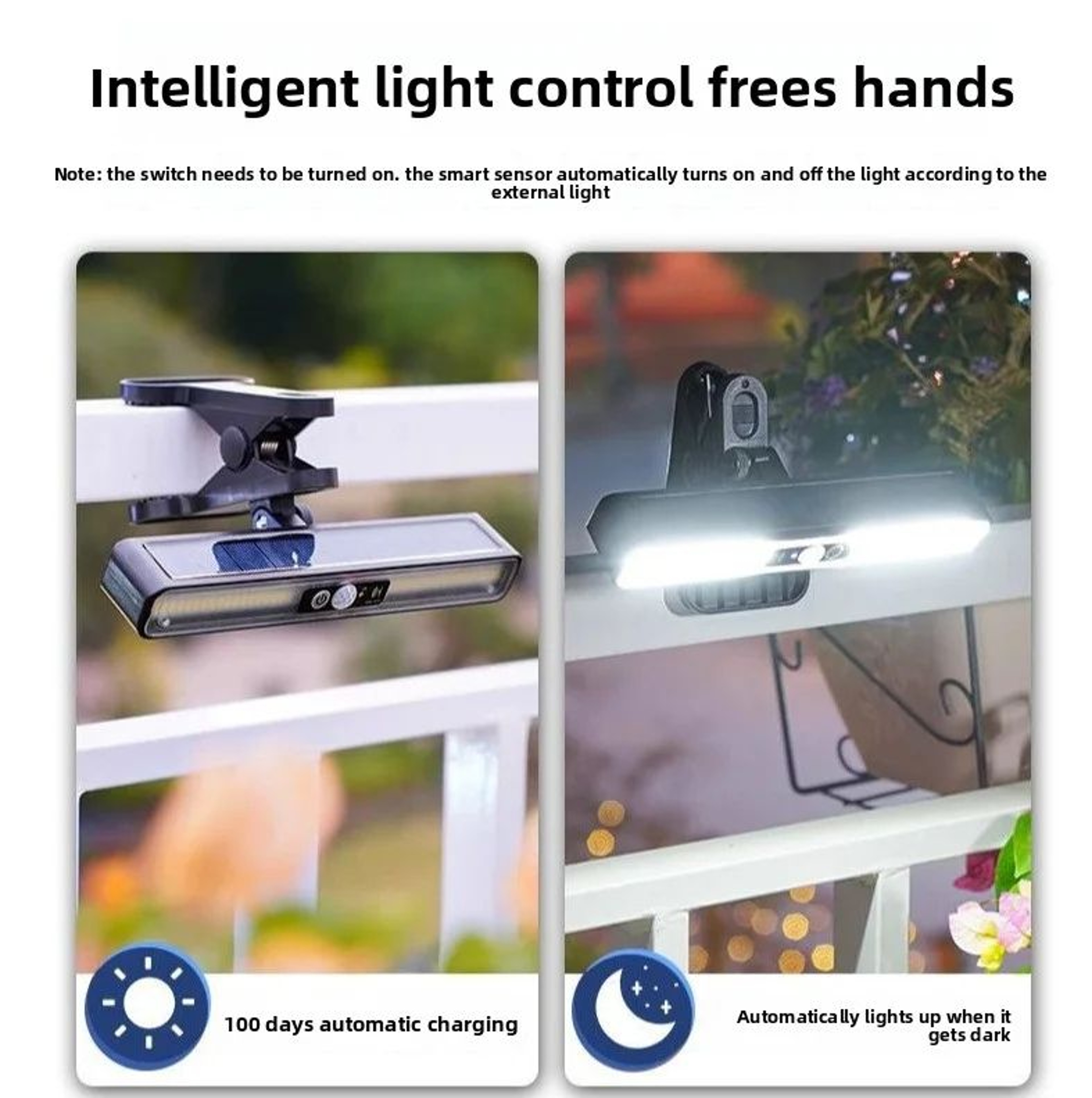 LumaClip Solar Clip Light With Motion Sensor Outdoor Light And Waterproof LED 5