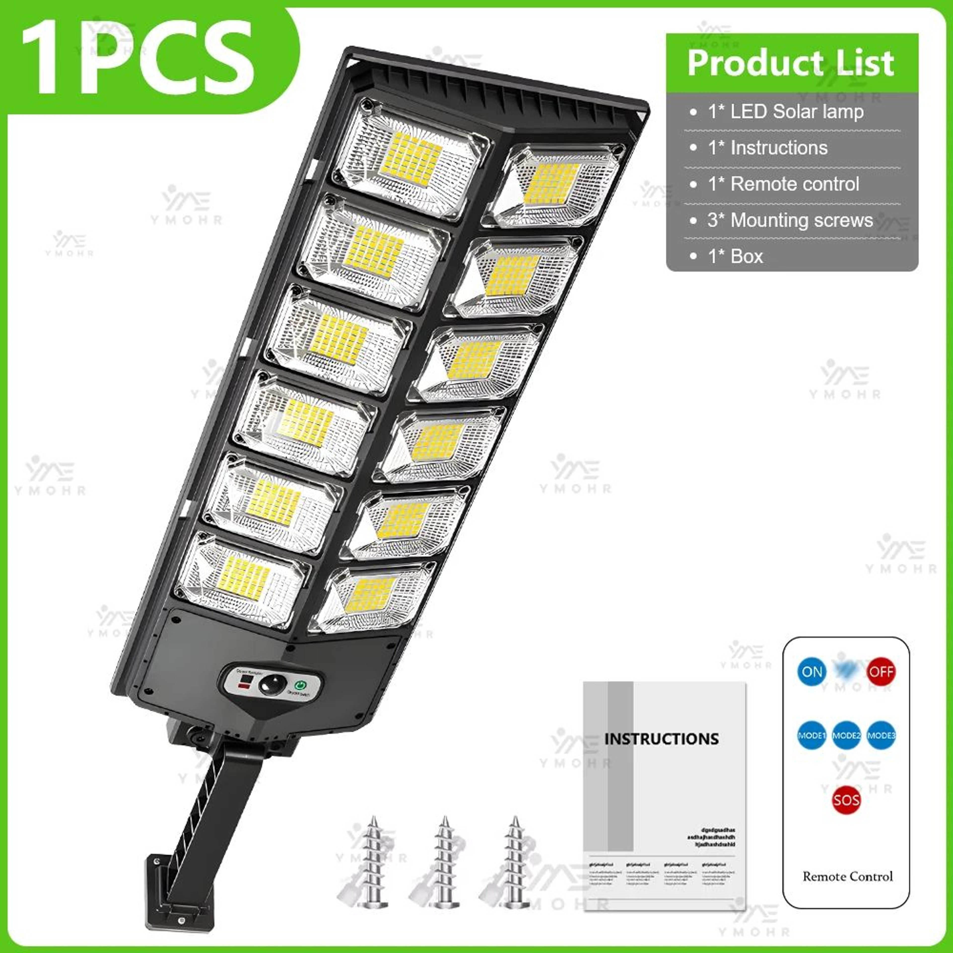 SolarGuard 6500K Outdoor Solar Wall Light With Motion Sensor 6