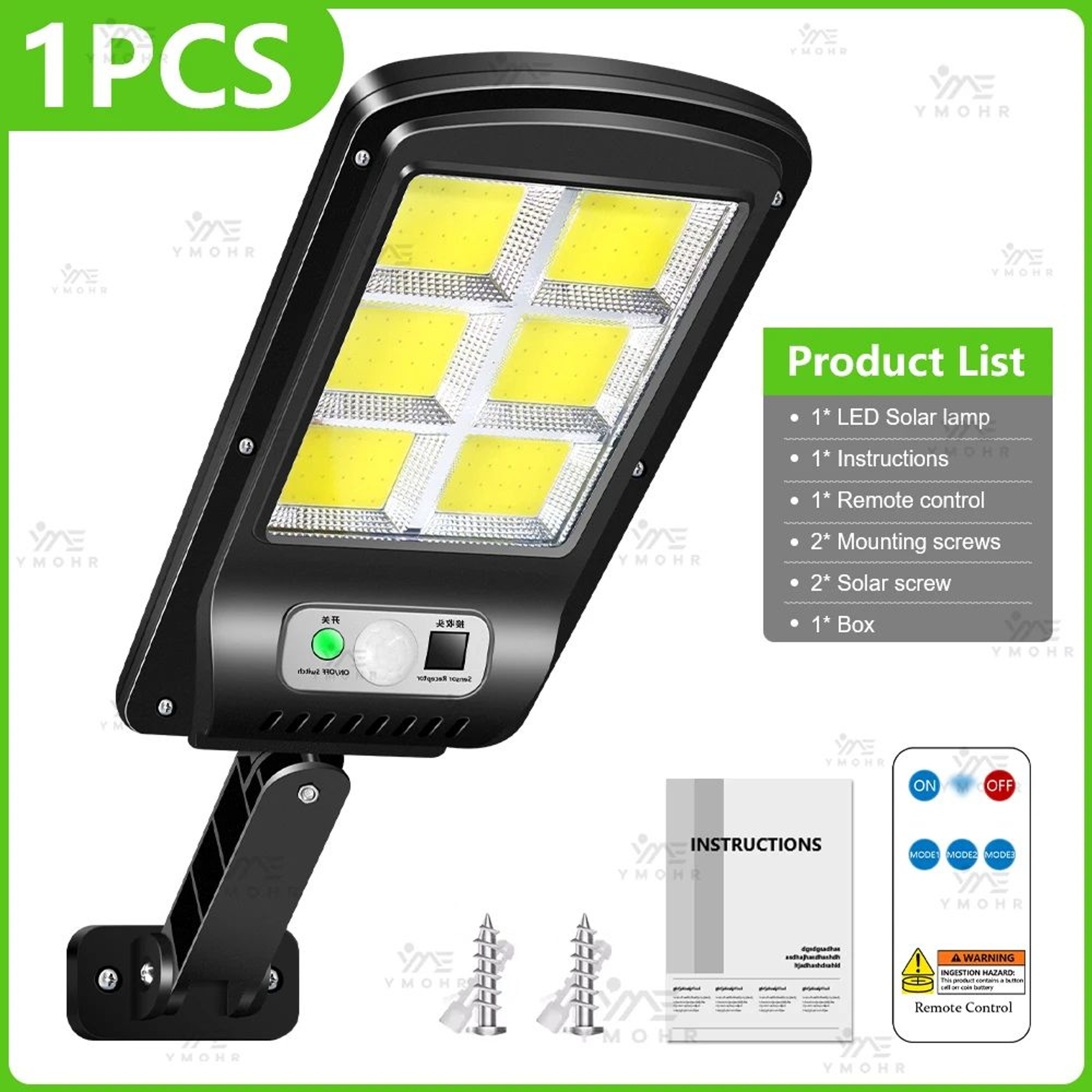 SolarGuard 6500K Outdoor Solar Wall Light With Motion Sensor 7