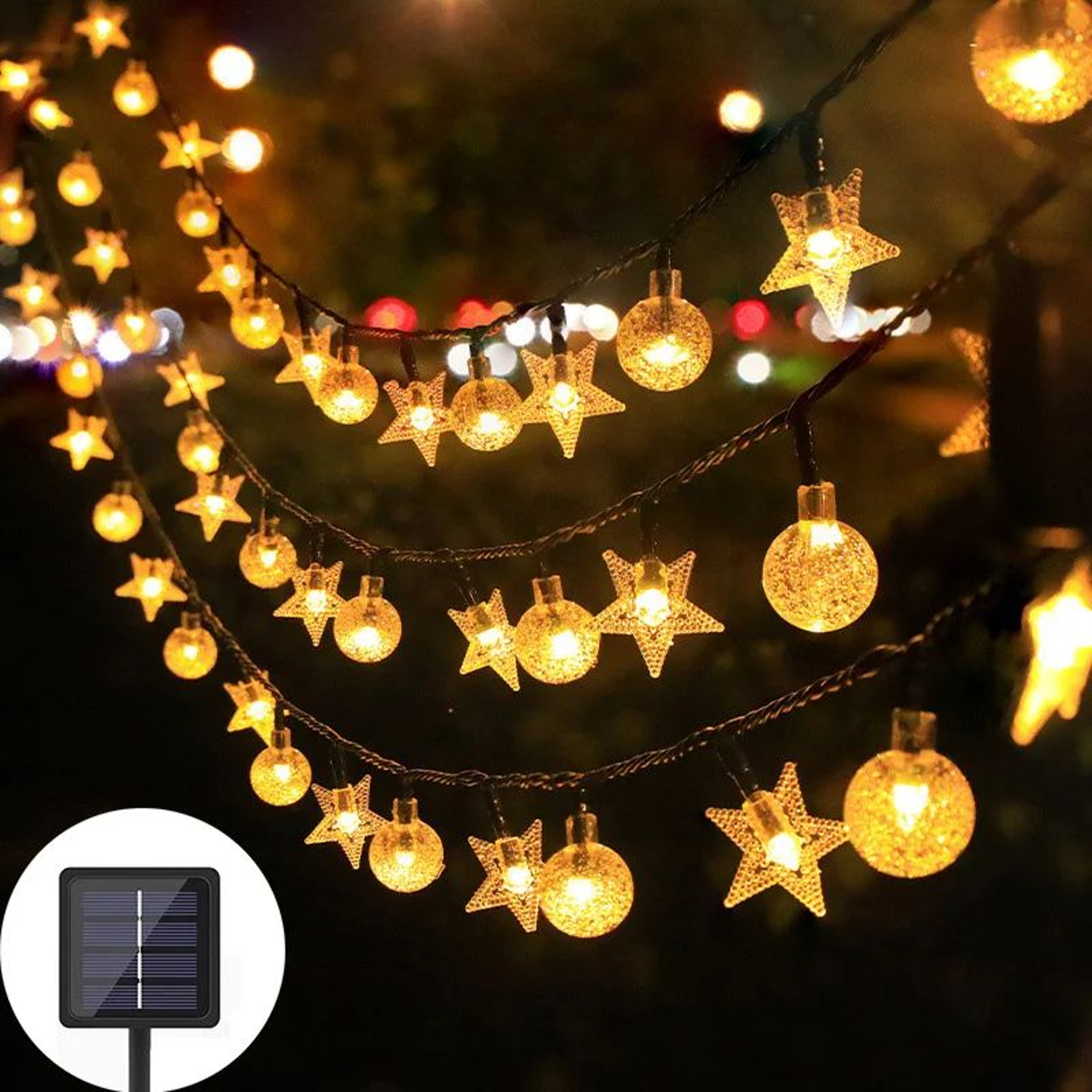 LumiStar Solar Crystal Ball String Lights  Solar String Lights With 8 Lighting Modes 6