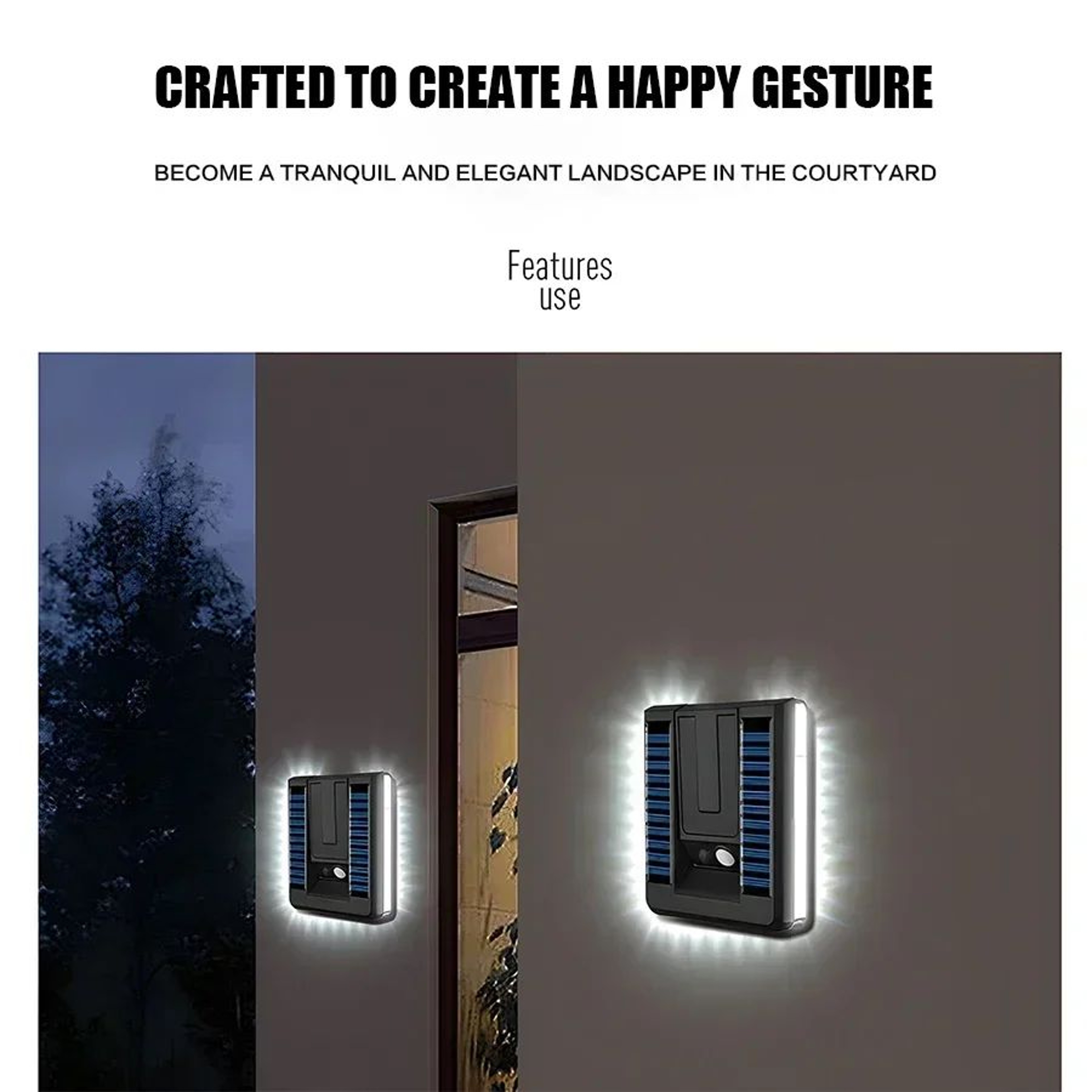 LumaFold Solar Motion Sensor Light With 120 Adjustable LED Wall Lamp 3