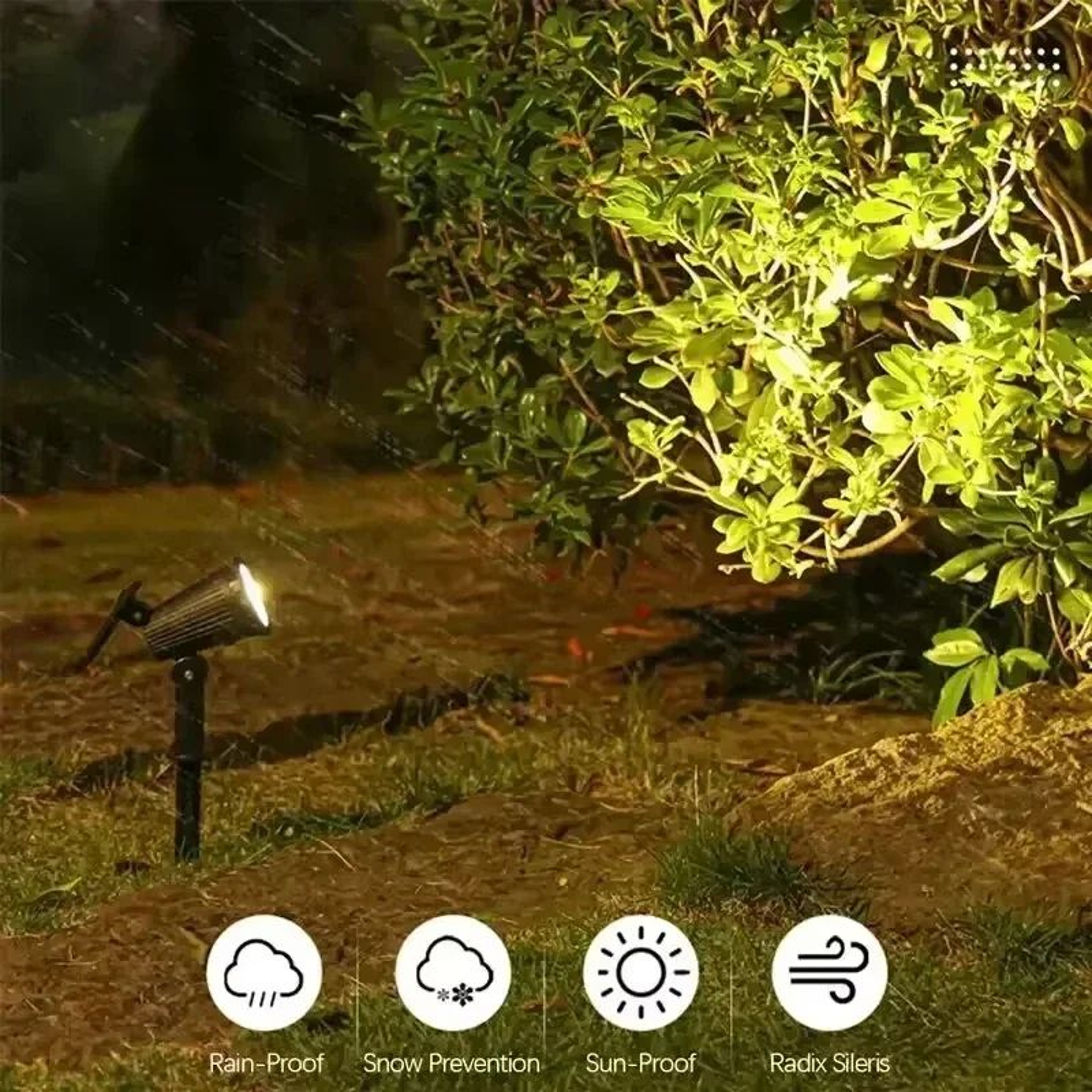 LumaGlow 9 LED Solar Spotlights Outdoor With Adjustable Brightness 5