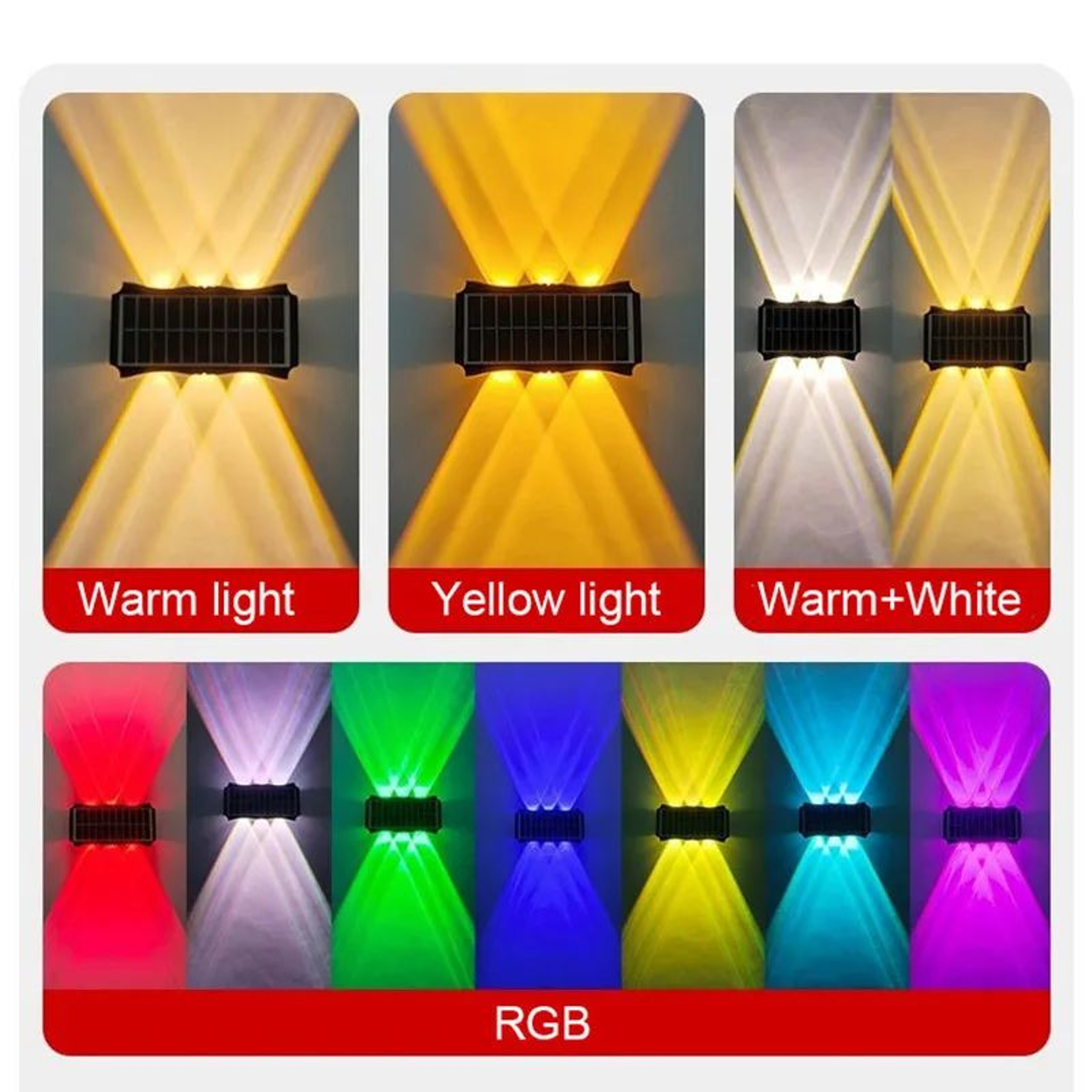 LumaRise Solar Wall Lights Outdoor Waterproof Up And Down LED Sconce 1