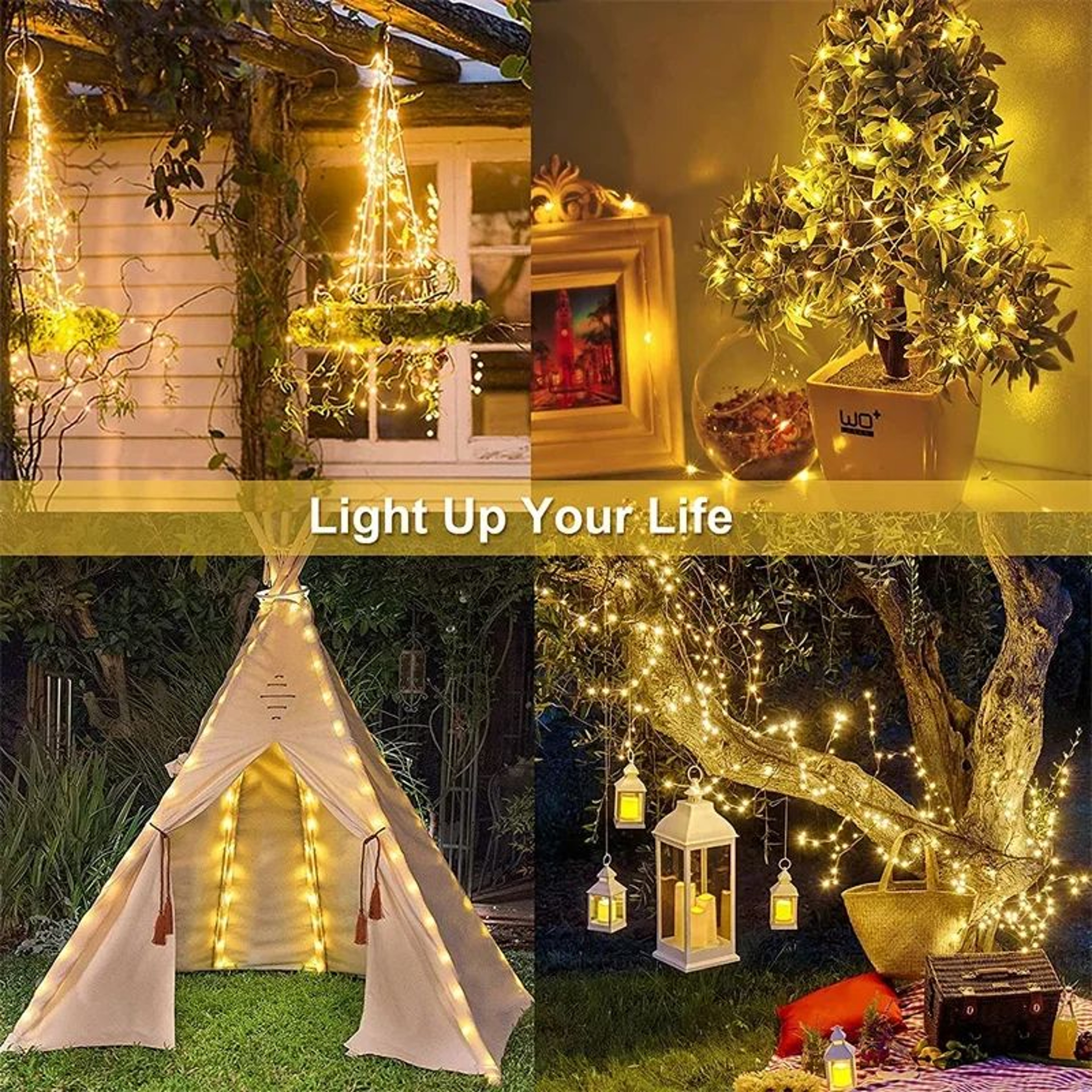 LumiGlow 32M Solar String Lights With 300 LEDs And 8 Lighting Modes 2