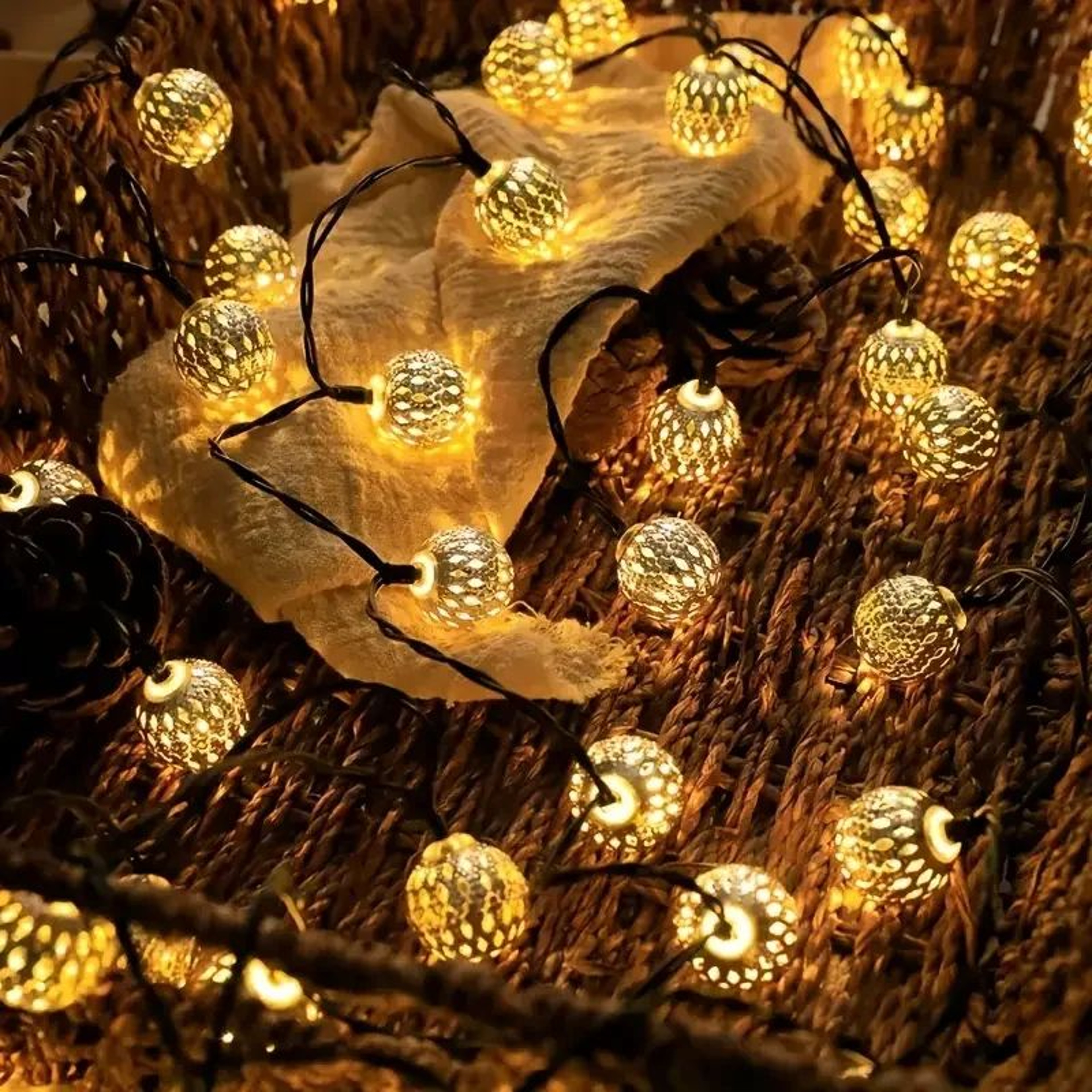 Moroccan Glow Solar String Lights For Outdoor Garden And Patio 4