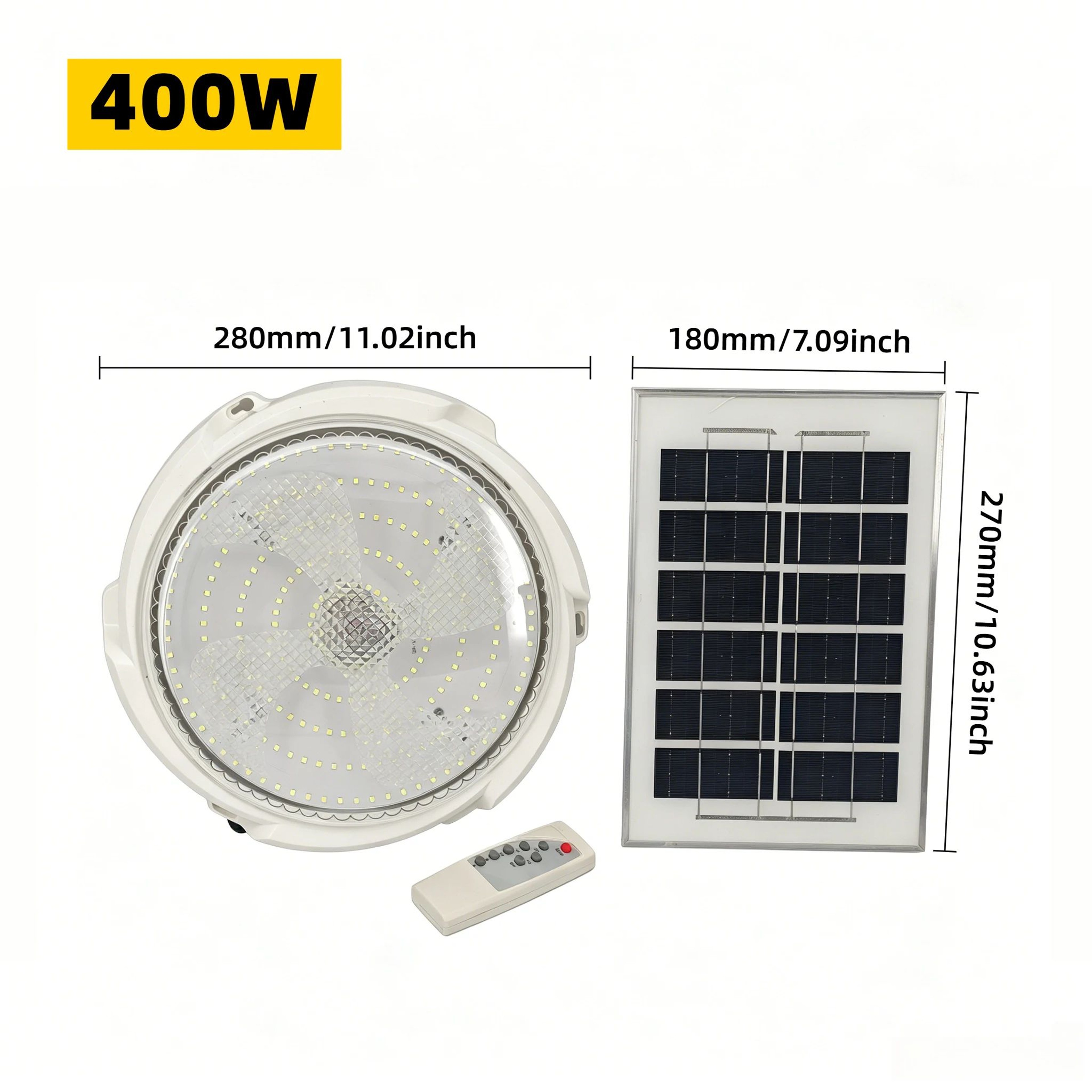 SunHaven 500W Solar LED Ceiling Light With Remote Control 10