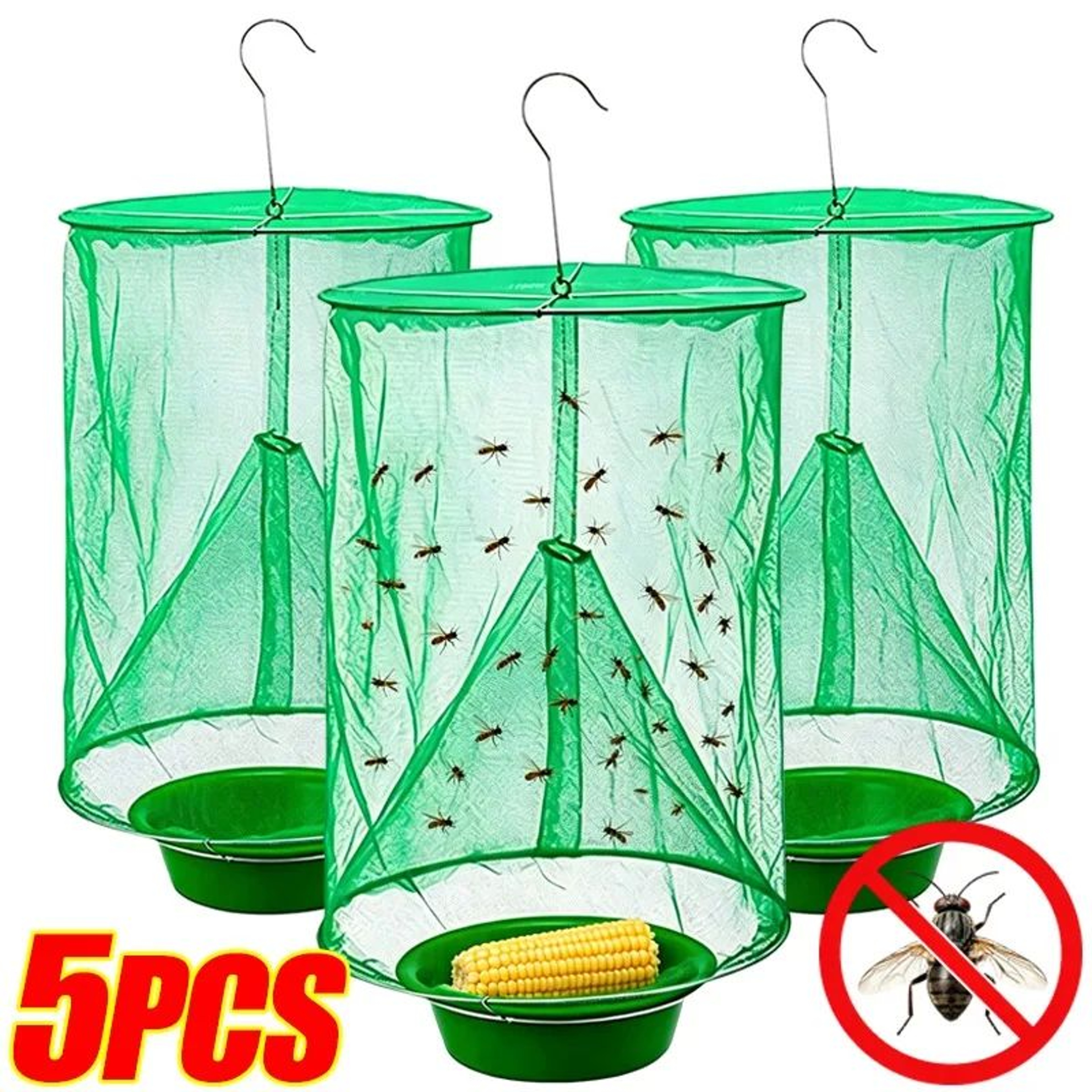 ClearCatch Reusable Outdoor Fly Trap Hanging Mesh Fly Catcher 0