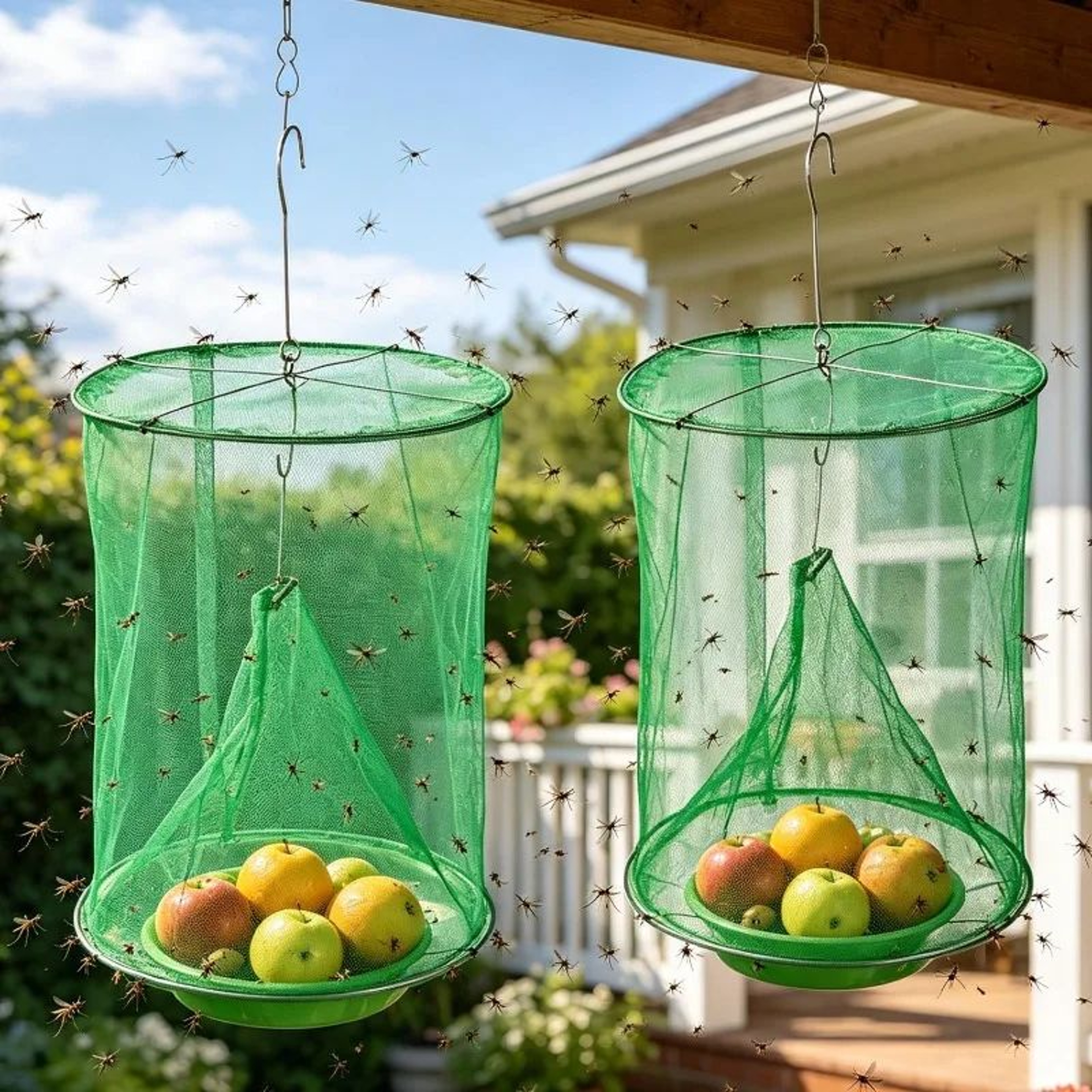 ClearCatch Reusable Outdoor Fly Trap Hanging Mesh Fly Catcher 2
