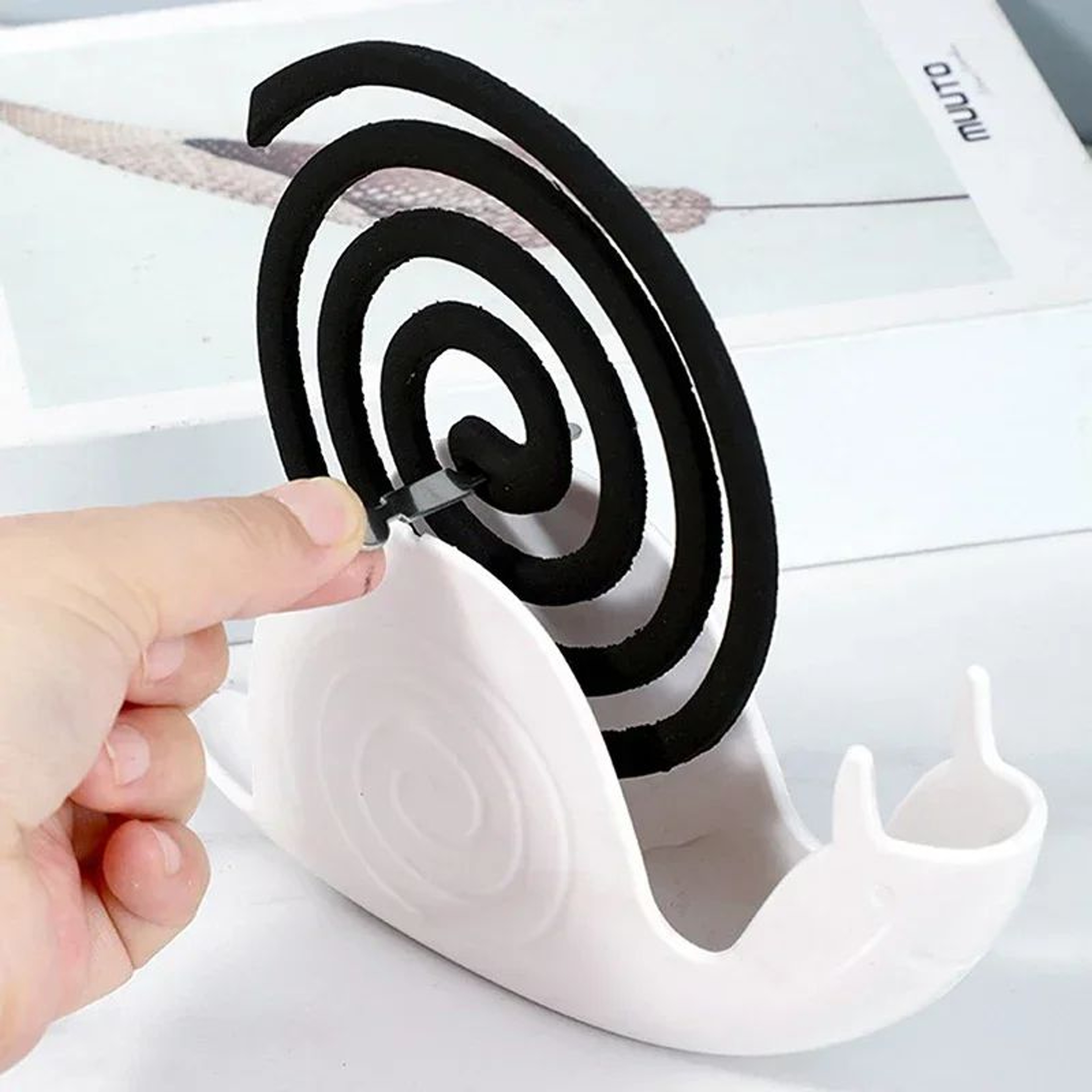 SnailGuard Mosquito Coil Holder With Ash Catcher Tray 5