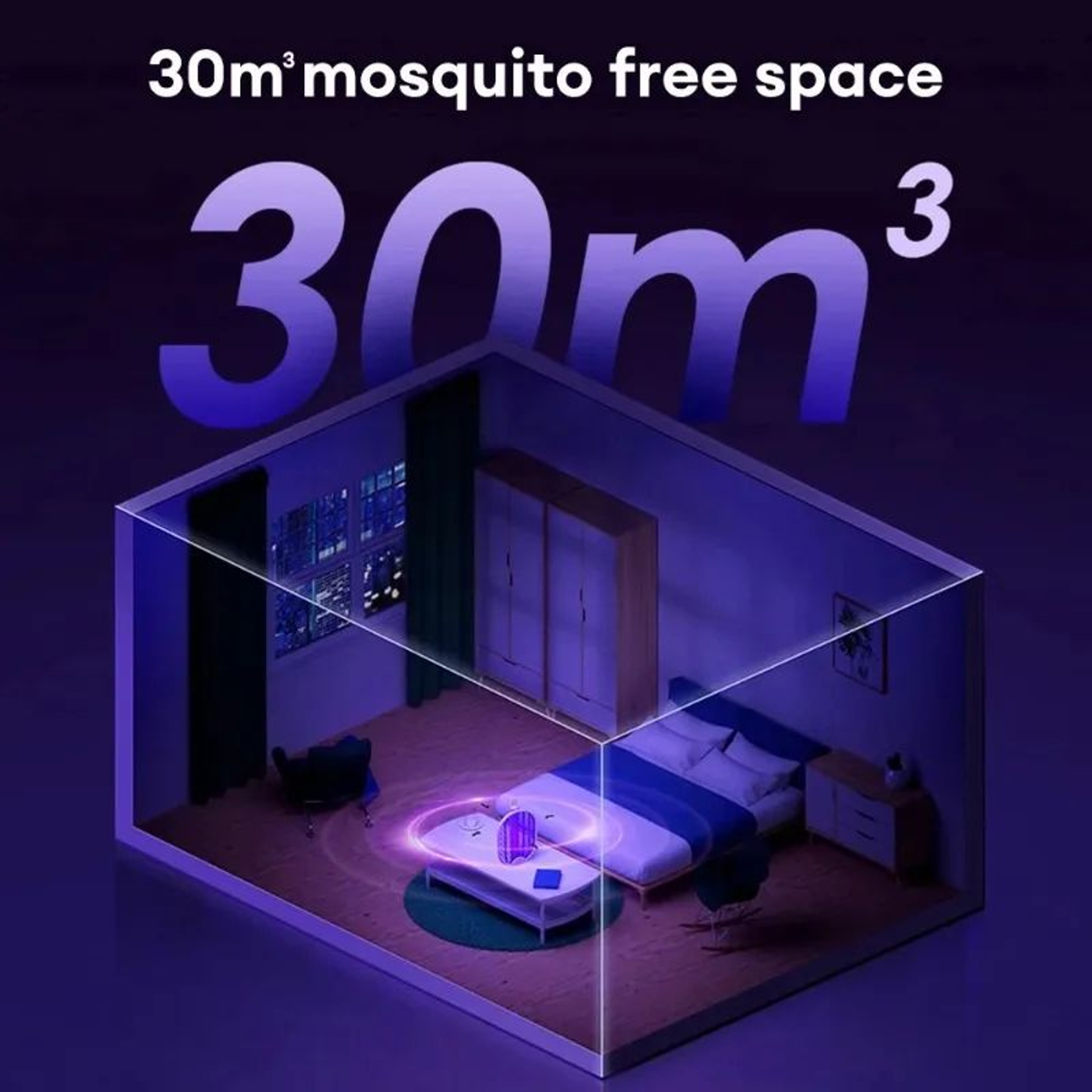 FoldAway 3000V Electric Mosquito Swatter With UV Bug Zapper 4