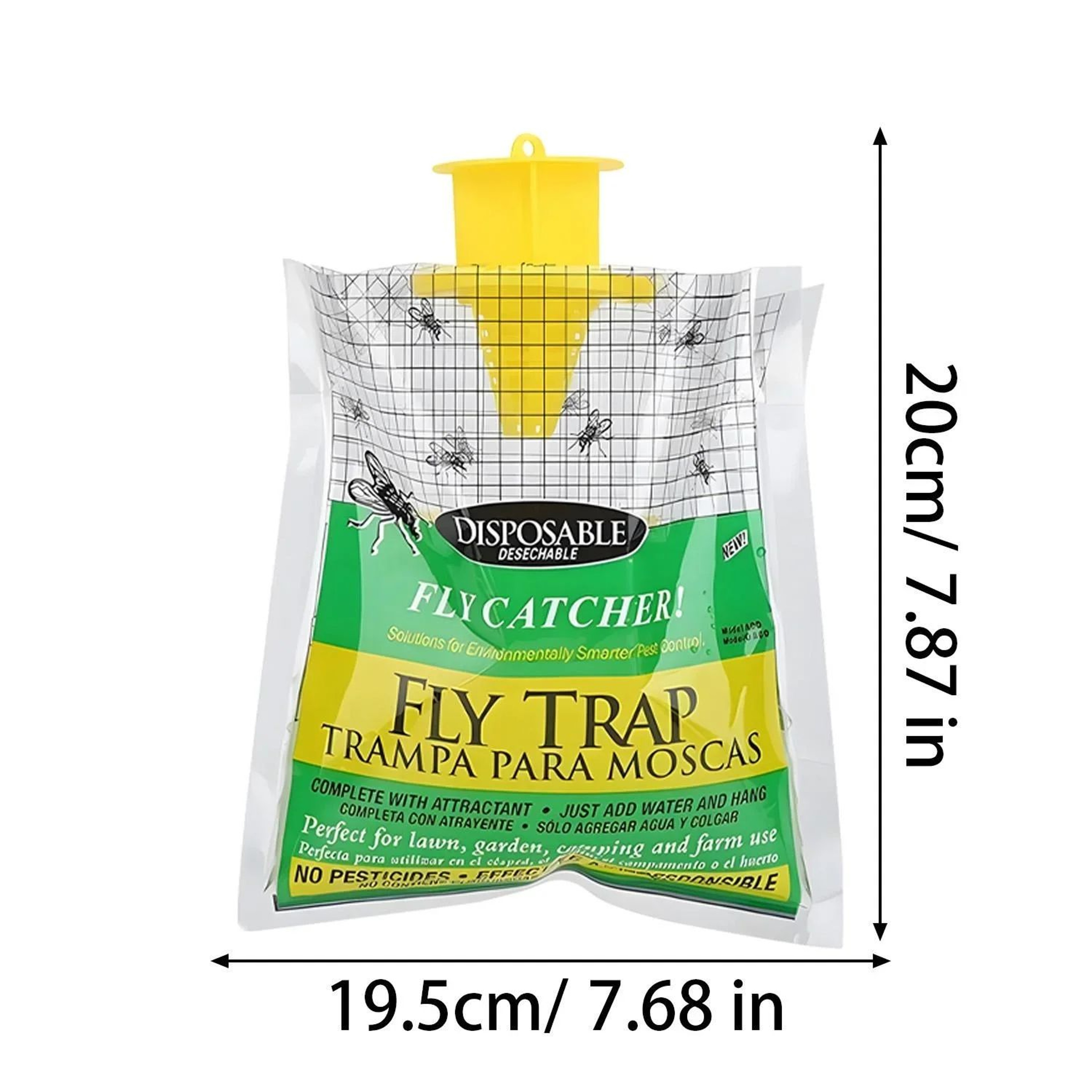 ClearGuard Hanging Fly Trap Bags – Disposable Fly Trap for Outdoor Pest Control – view 7