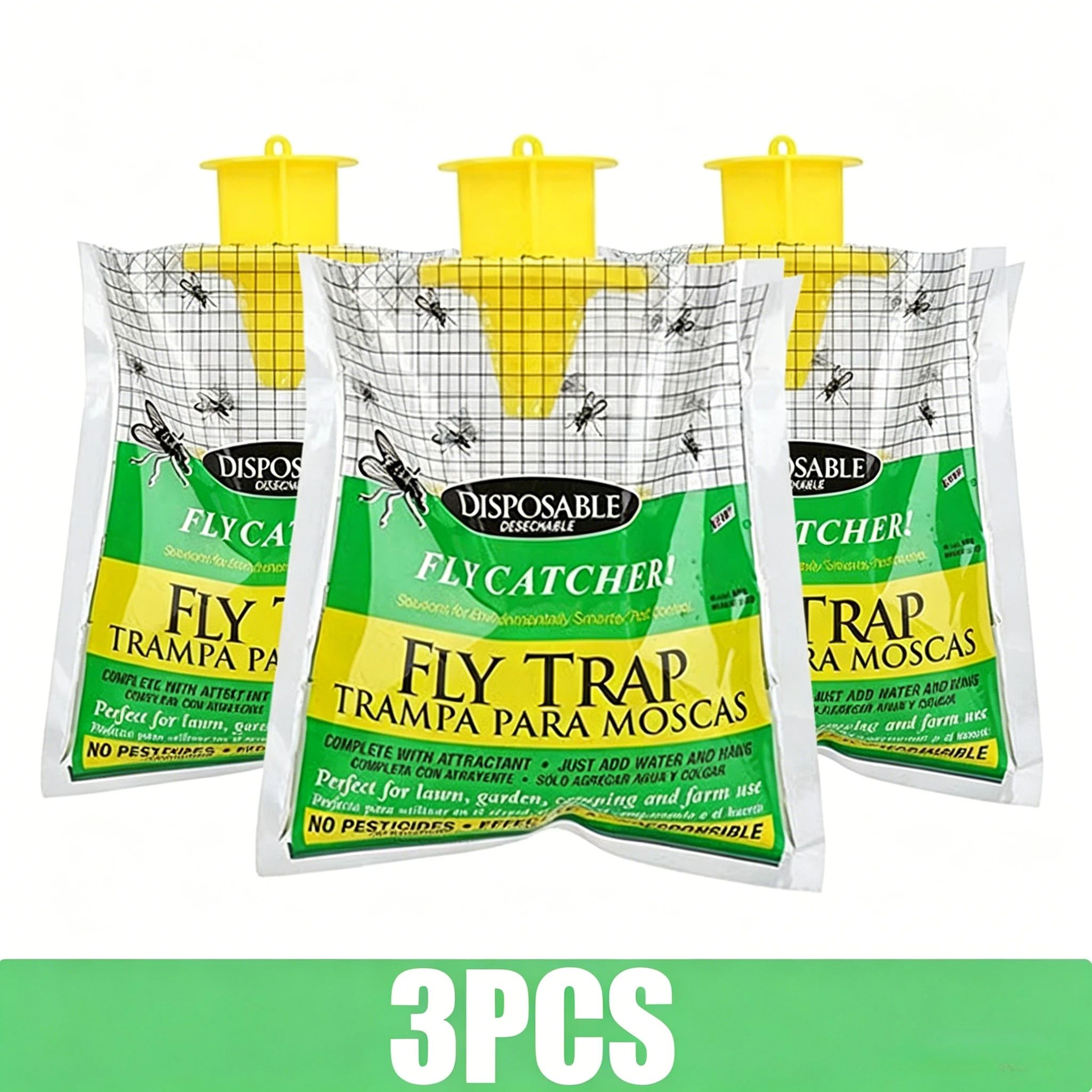 ClearGuard Hanging Fly Trap Bags  Disposable Fly Trap For Outdoor Pest Control 7