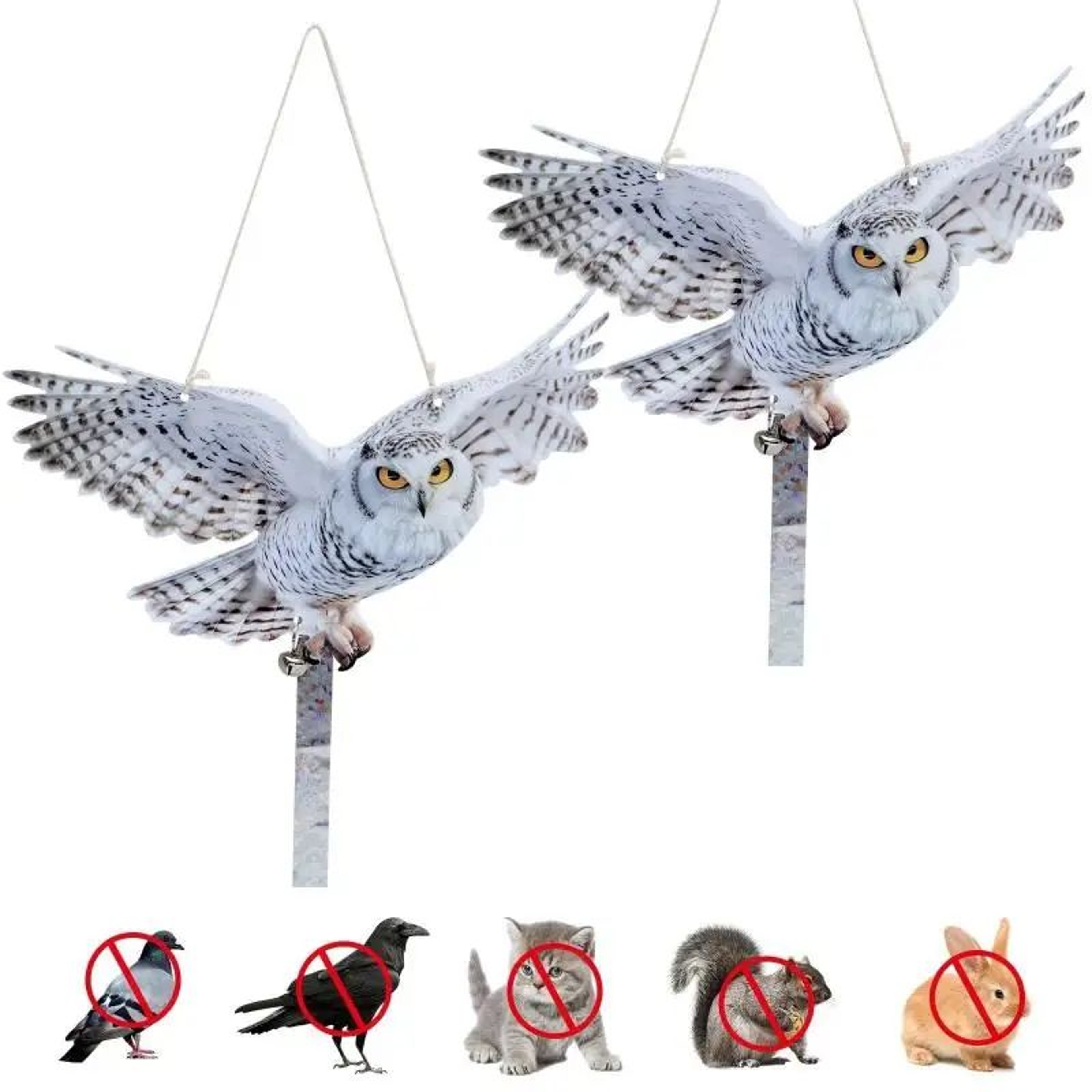 Reflective Owl Bird Deterrent Waterproof Garden Scarecrow 1