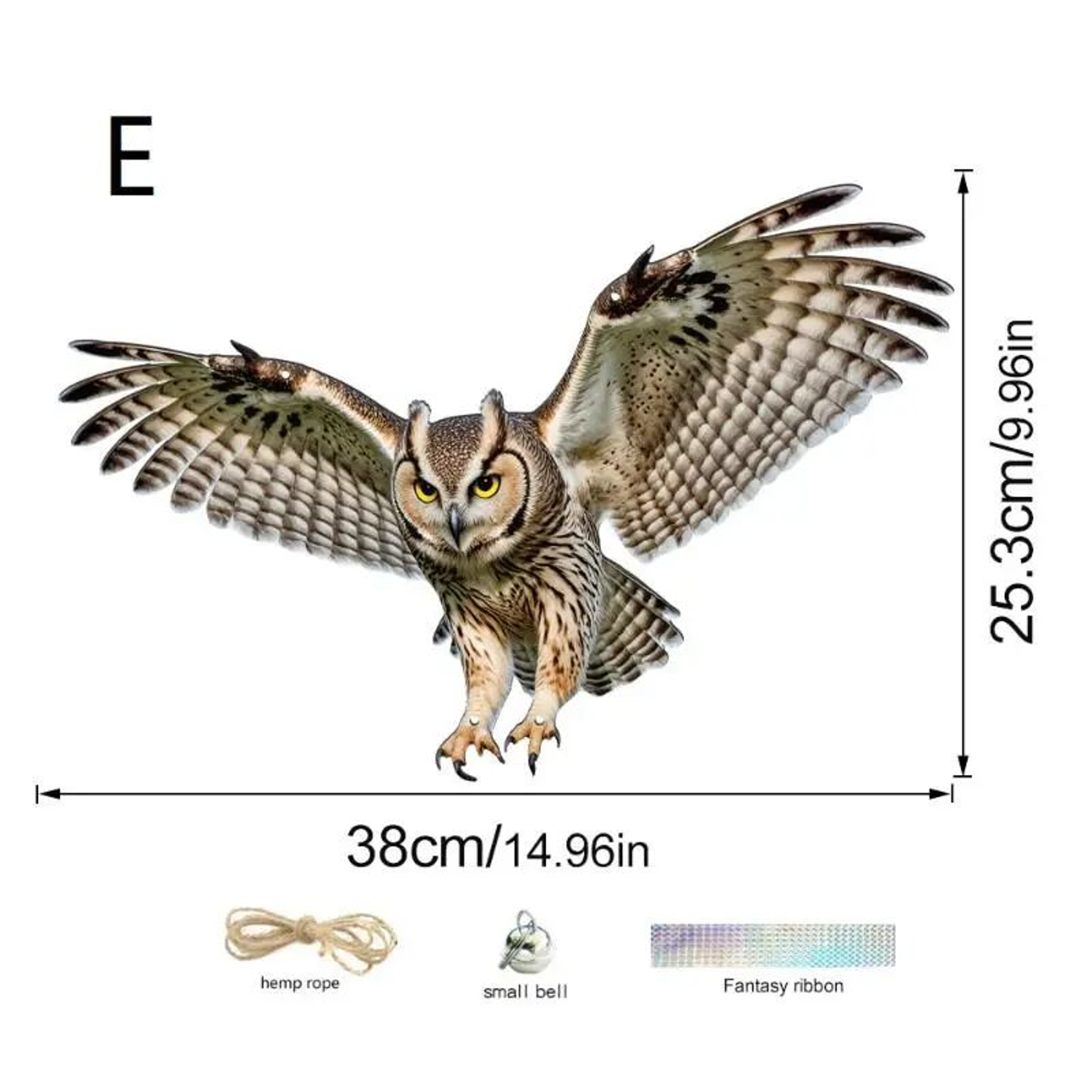 Reflective Owl Bird Deterrent Waterproof Garden Scarecrow 5