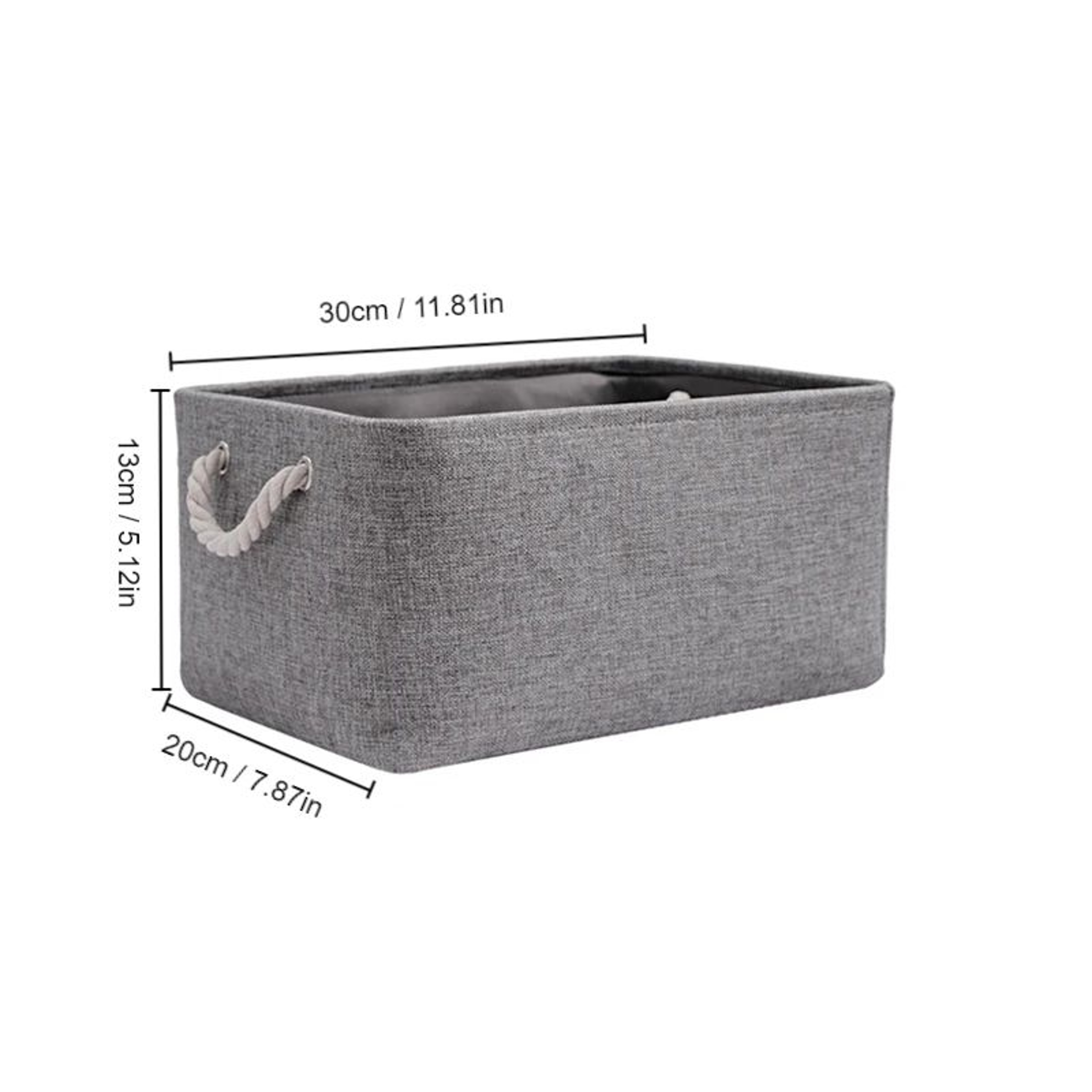 SereneFold Collapsible Linen Storage Basket With Handles 8