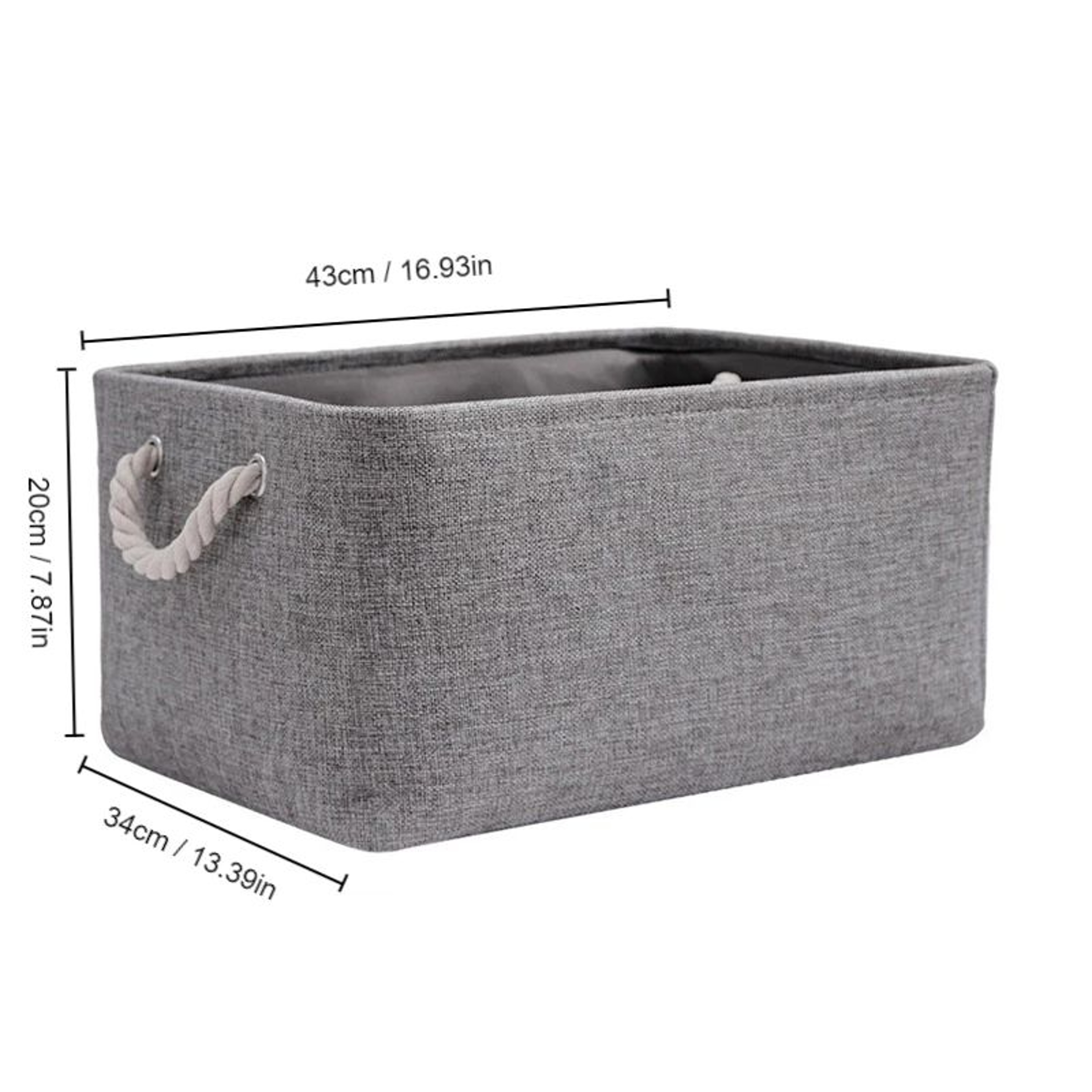 SereneFold Collapsible Linen Storage Basket With Handles 10