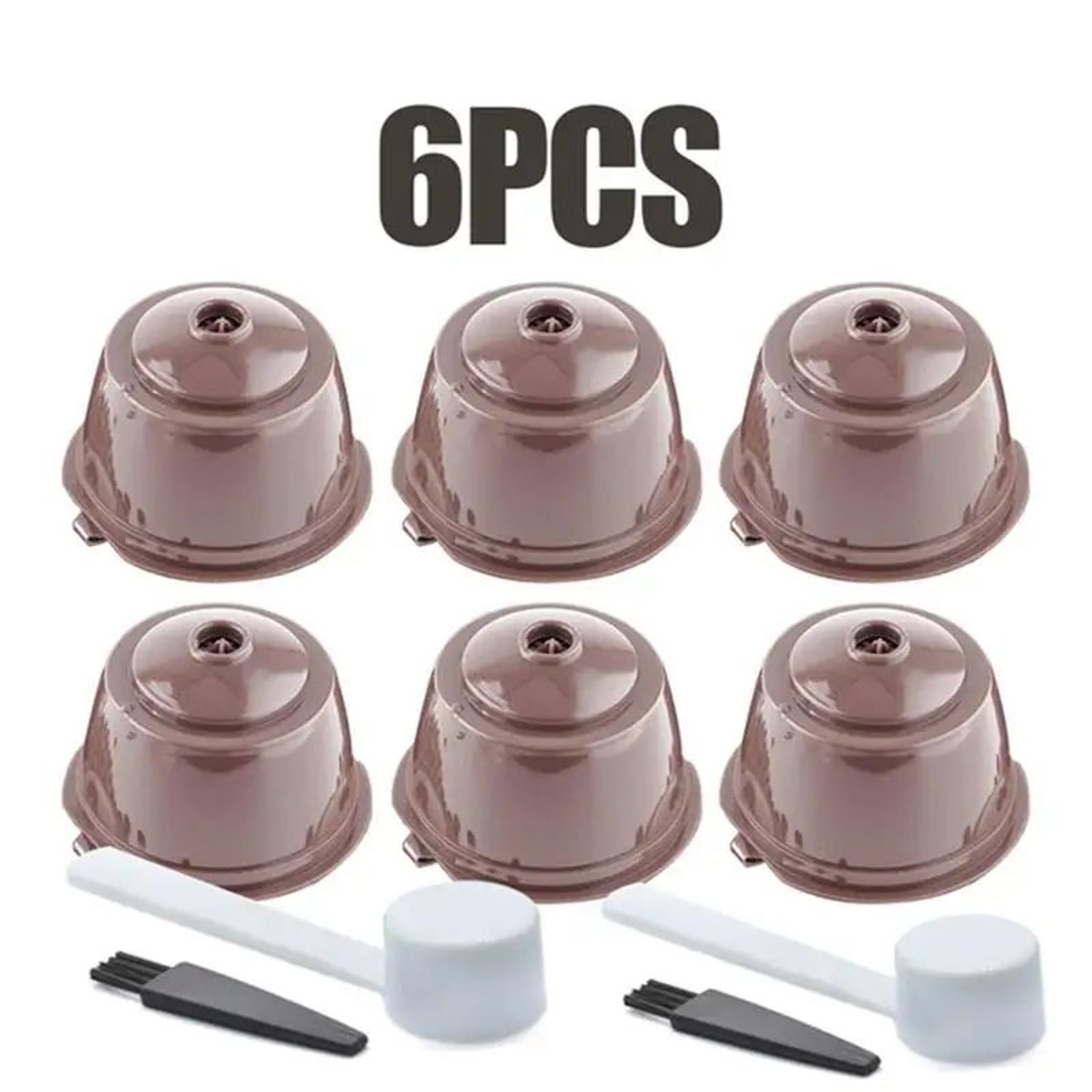 BrewBetter 6Piece Reusable Coffee Capsules For Dolce Gusto Machines 6