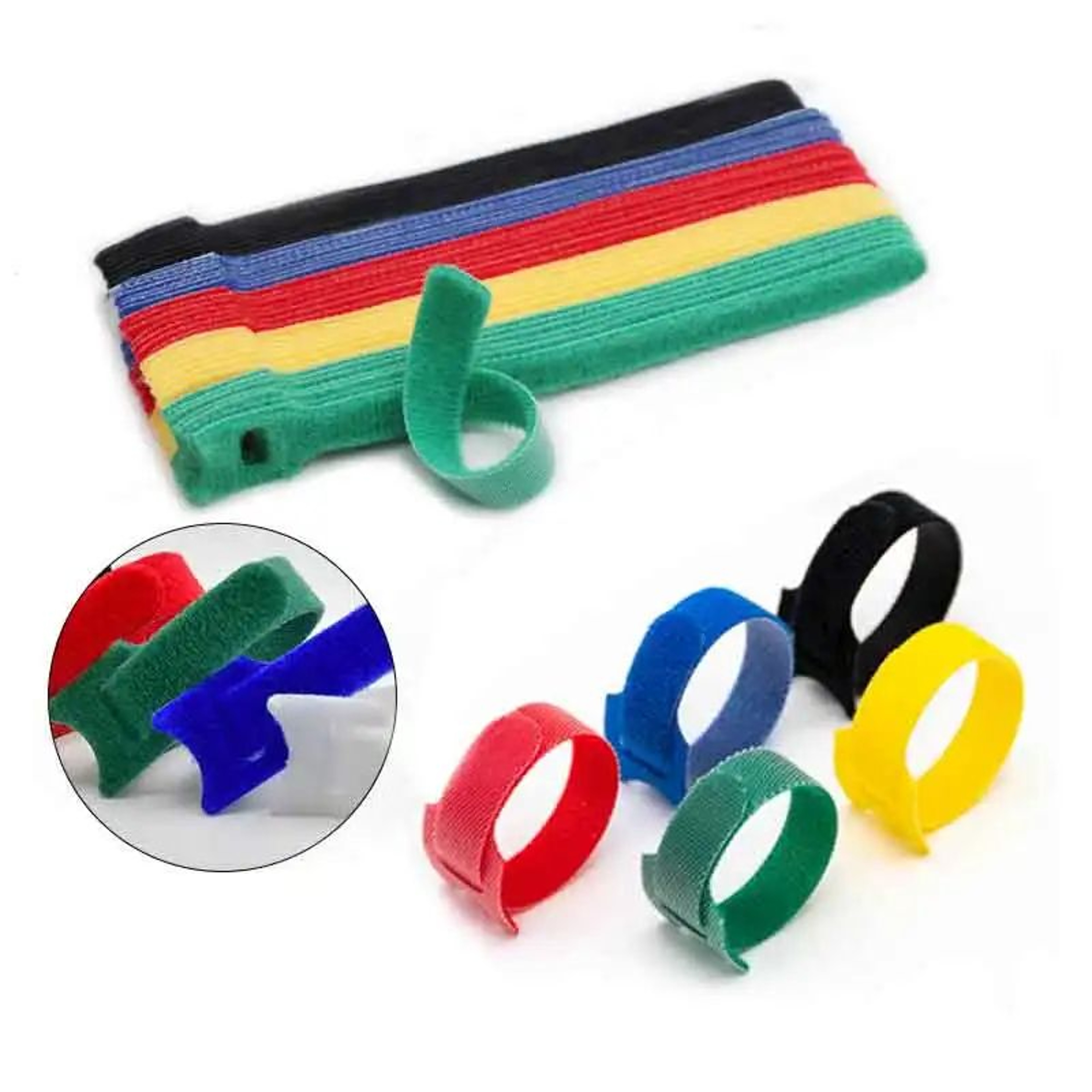 TidyLoop Reusable Cable Ties  ColorCoded Nylon Cord Organizers 0