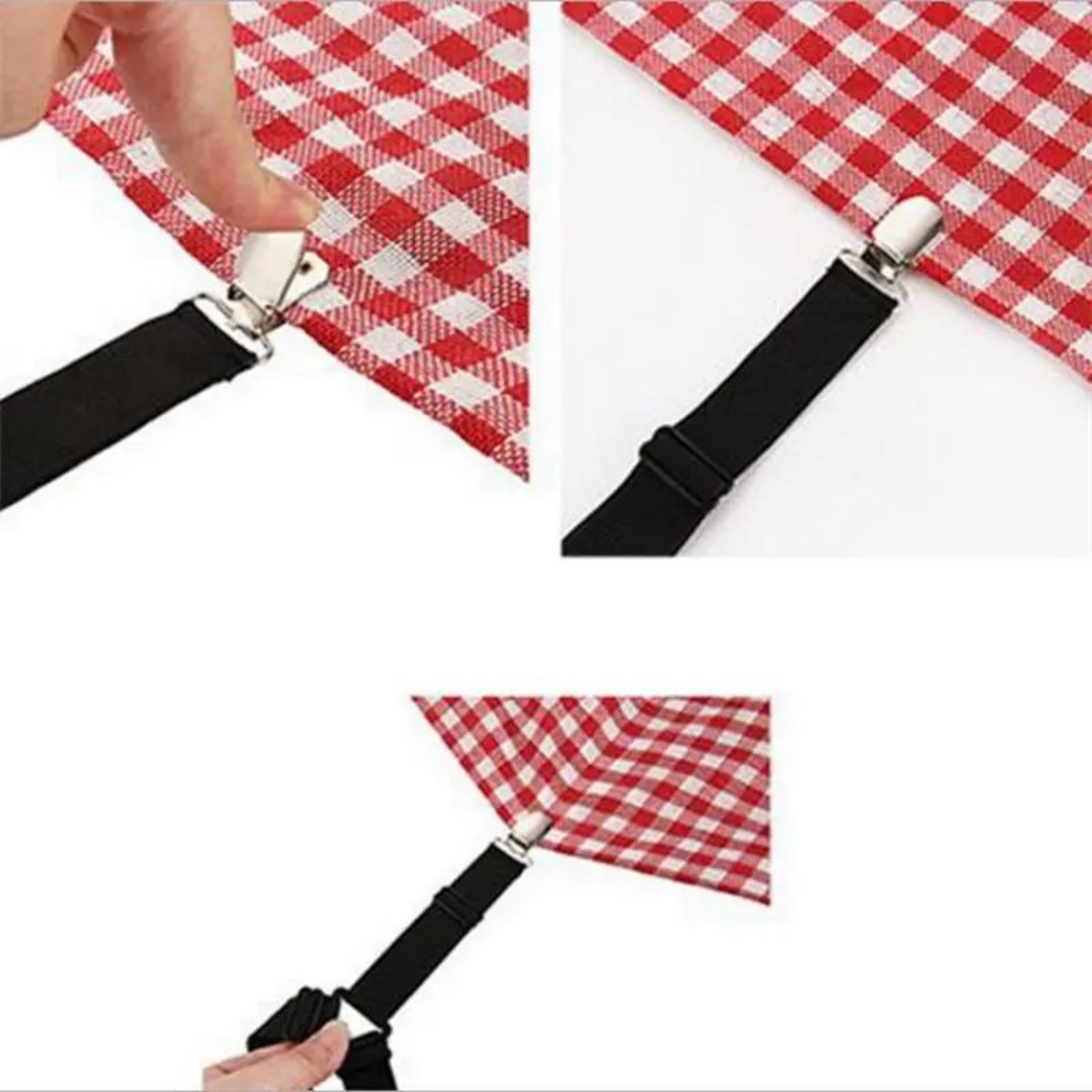 StayTight Adjustable Bed Sheet Fasteners  Fitted Sheet Clips  Mattress Straps 3