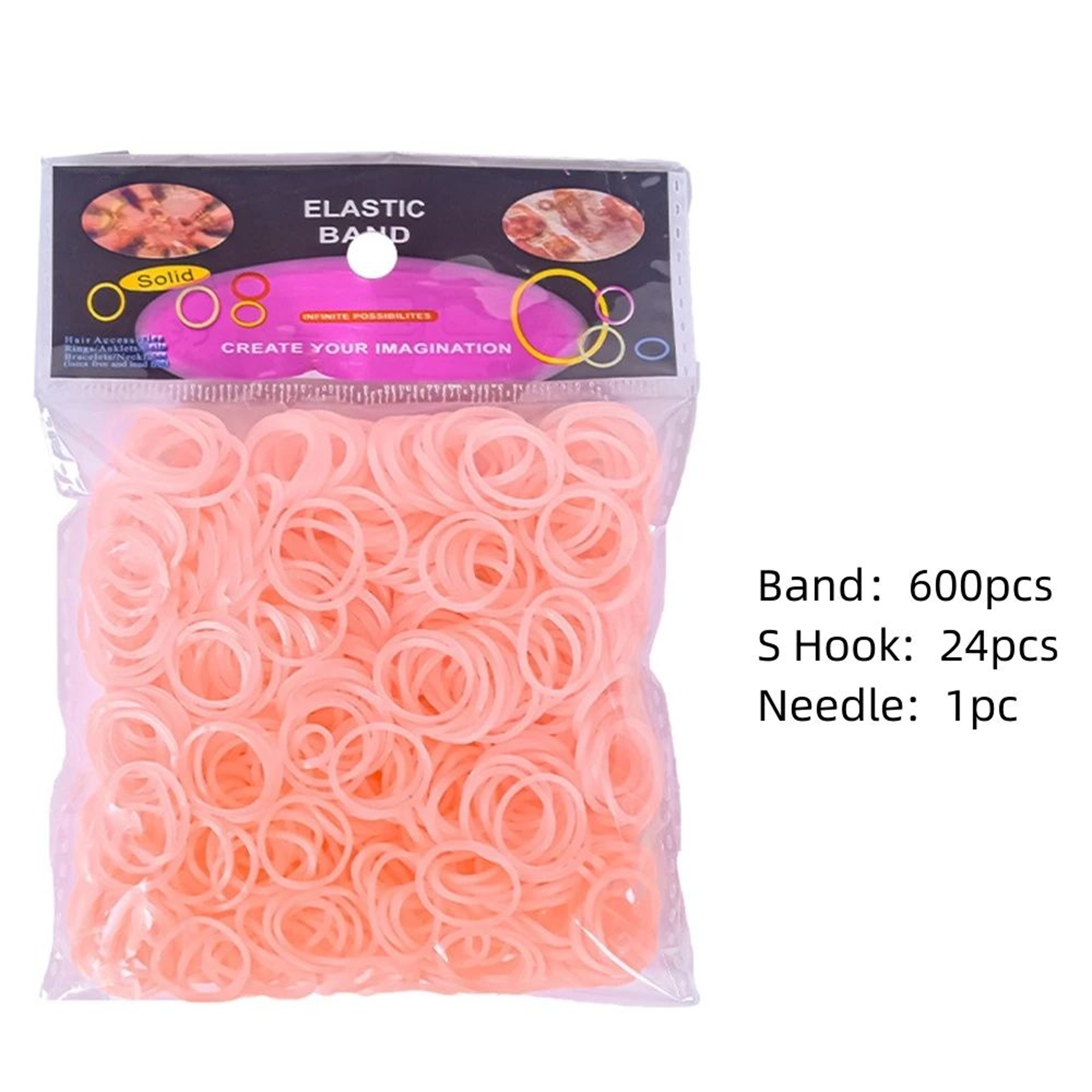 Creative Loom Bands Refill Kit  600 Loom Rubber Bands With 24 Clips 21
