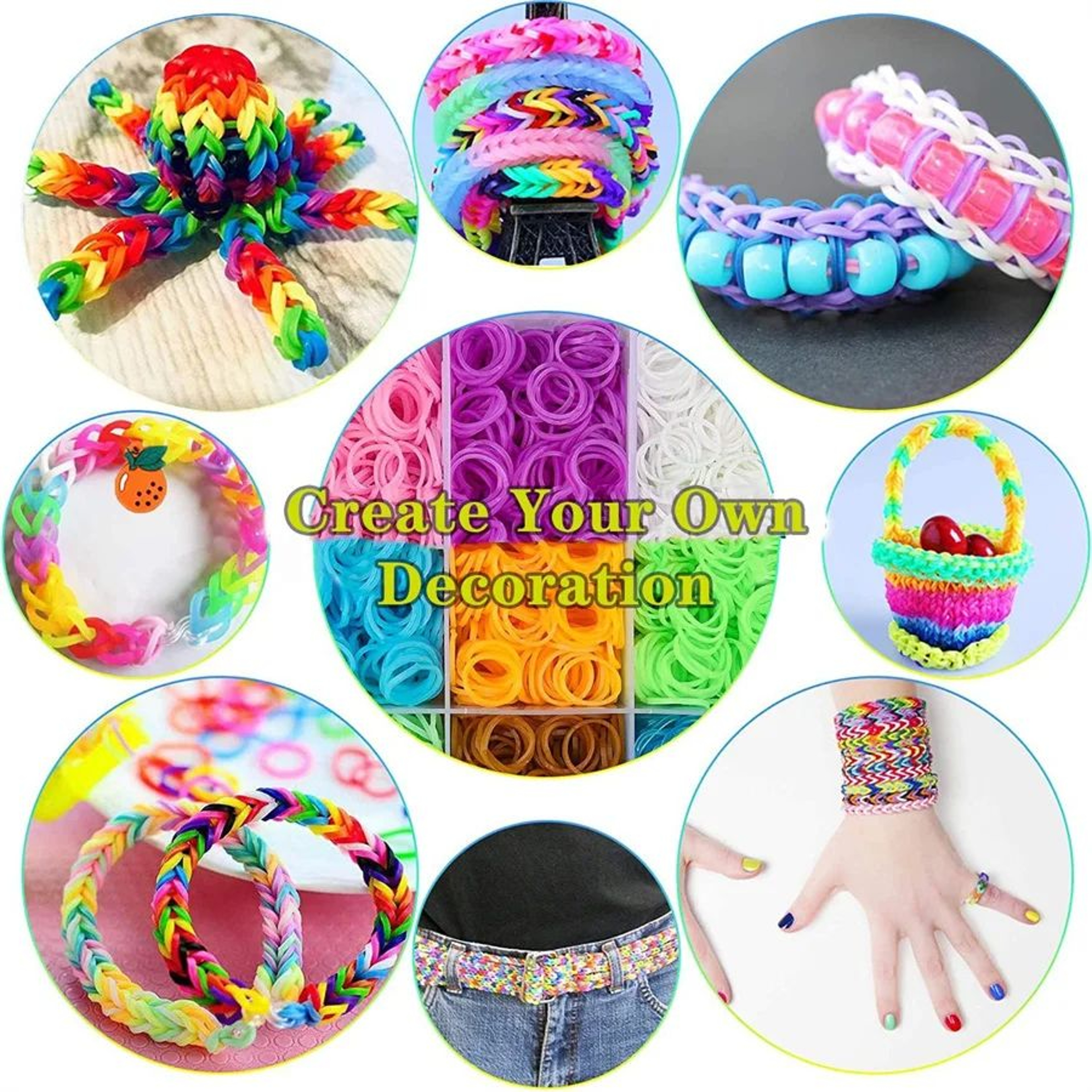 ColorPop 600Piece Loom Bands Kit For DIY Bracelets 5