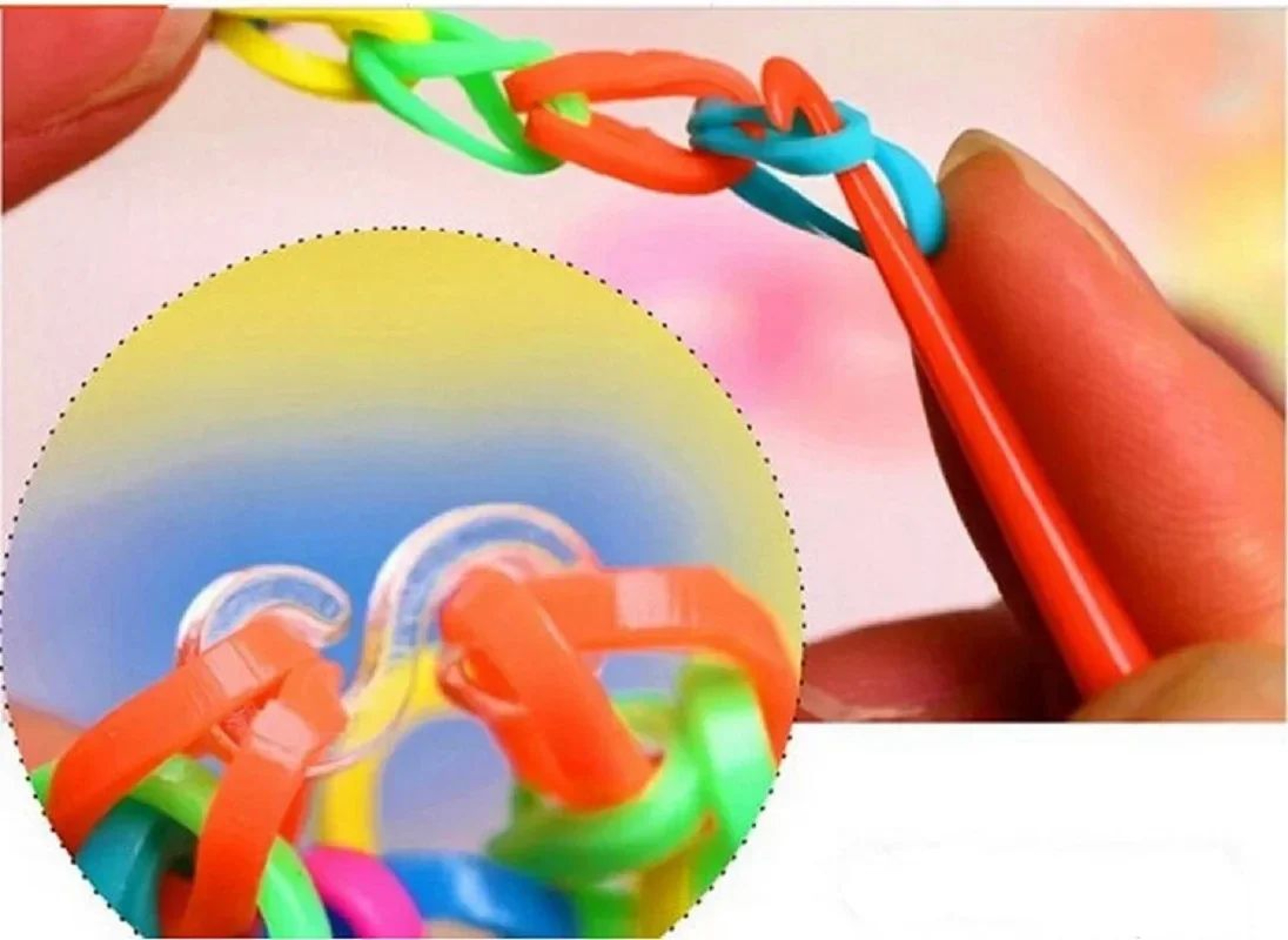 Color Duo 600PCS Loom Bands DIY Bracelet Making Kit 3