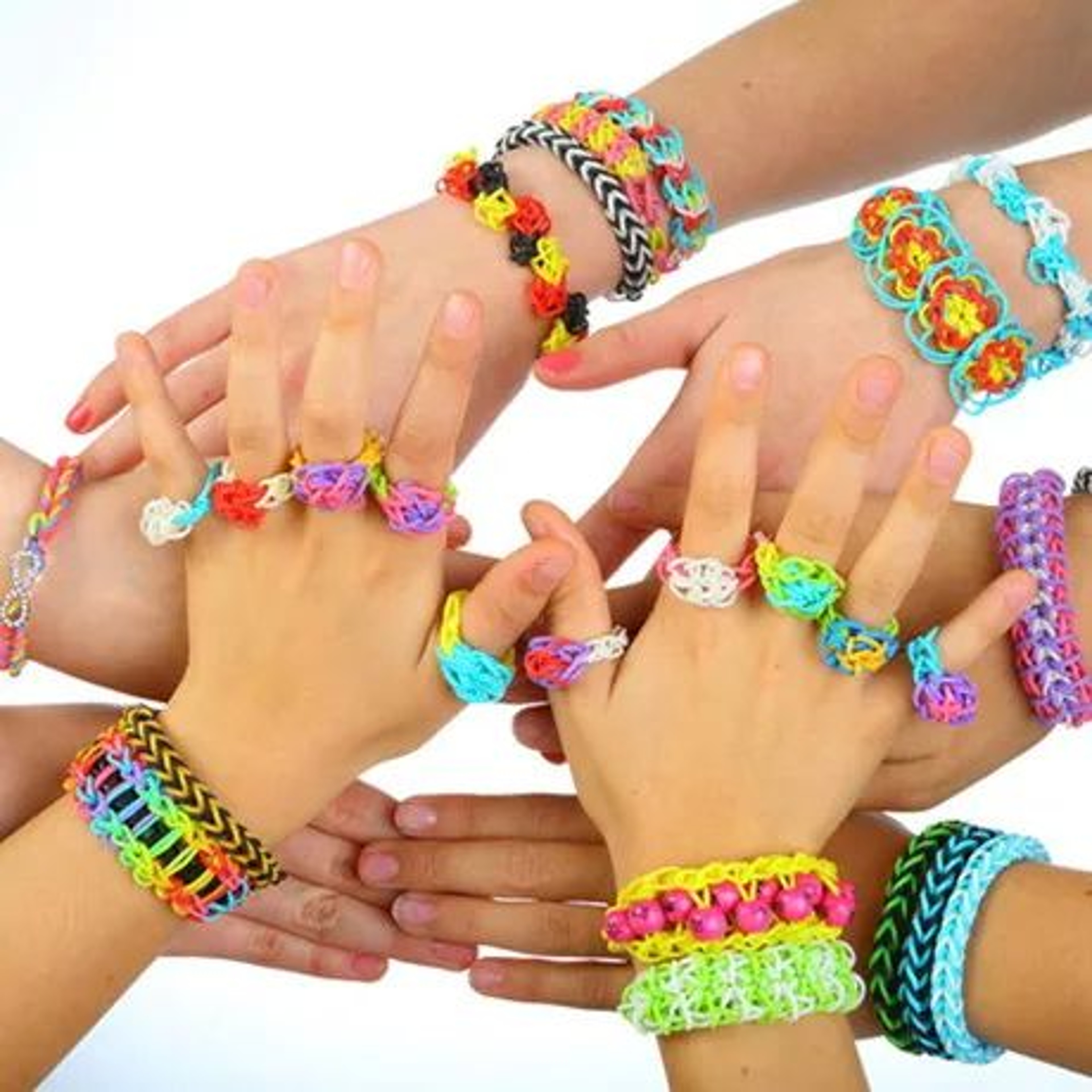 600PCS Rainbow Loom Bracelet Making Kit With Colorful Rubber Bands 2