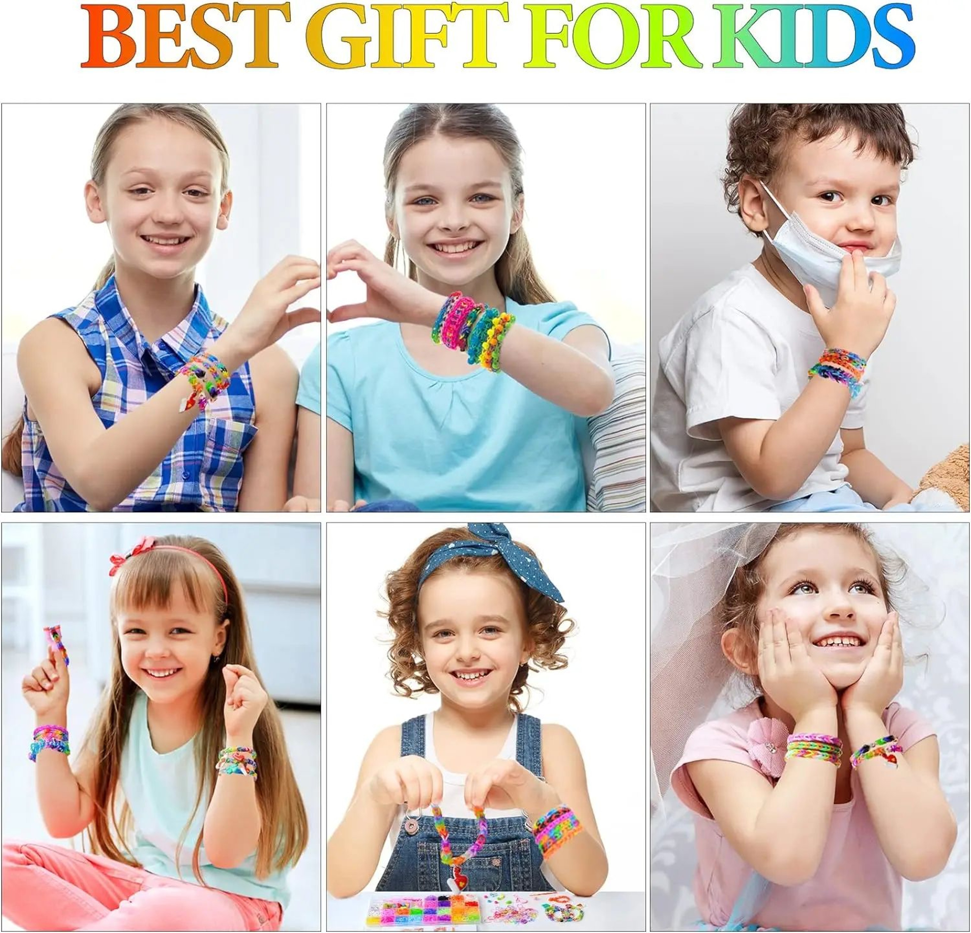 Creative Loom Bracelet Making Kit With Colorful Rubber Bands And Organizer 5