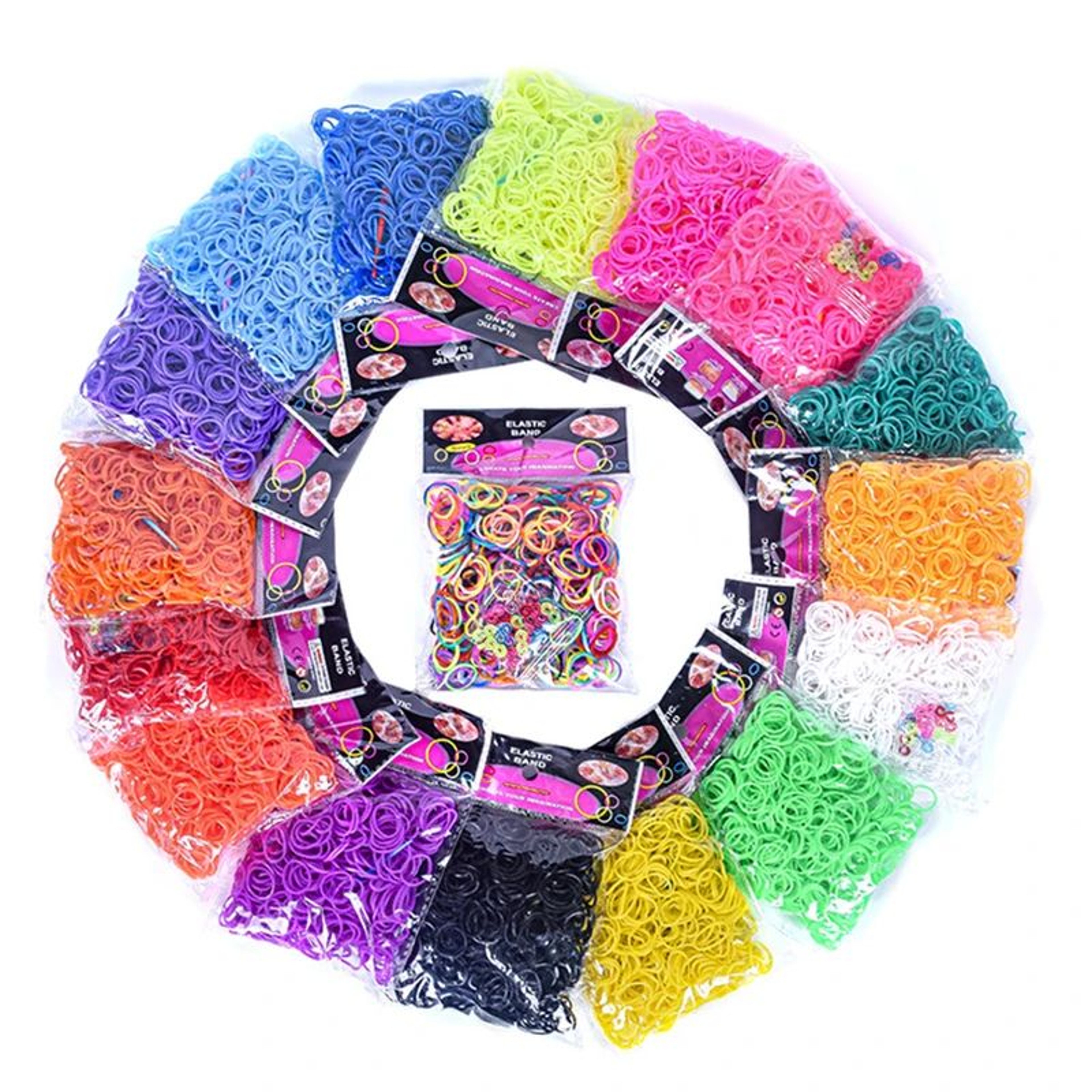 600PCS Colorful Loom Bands Bracelet Making Kit For DIY Friendship Jewelry 0