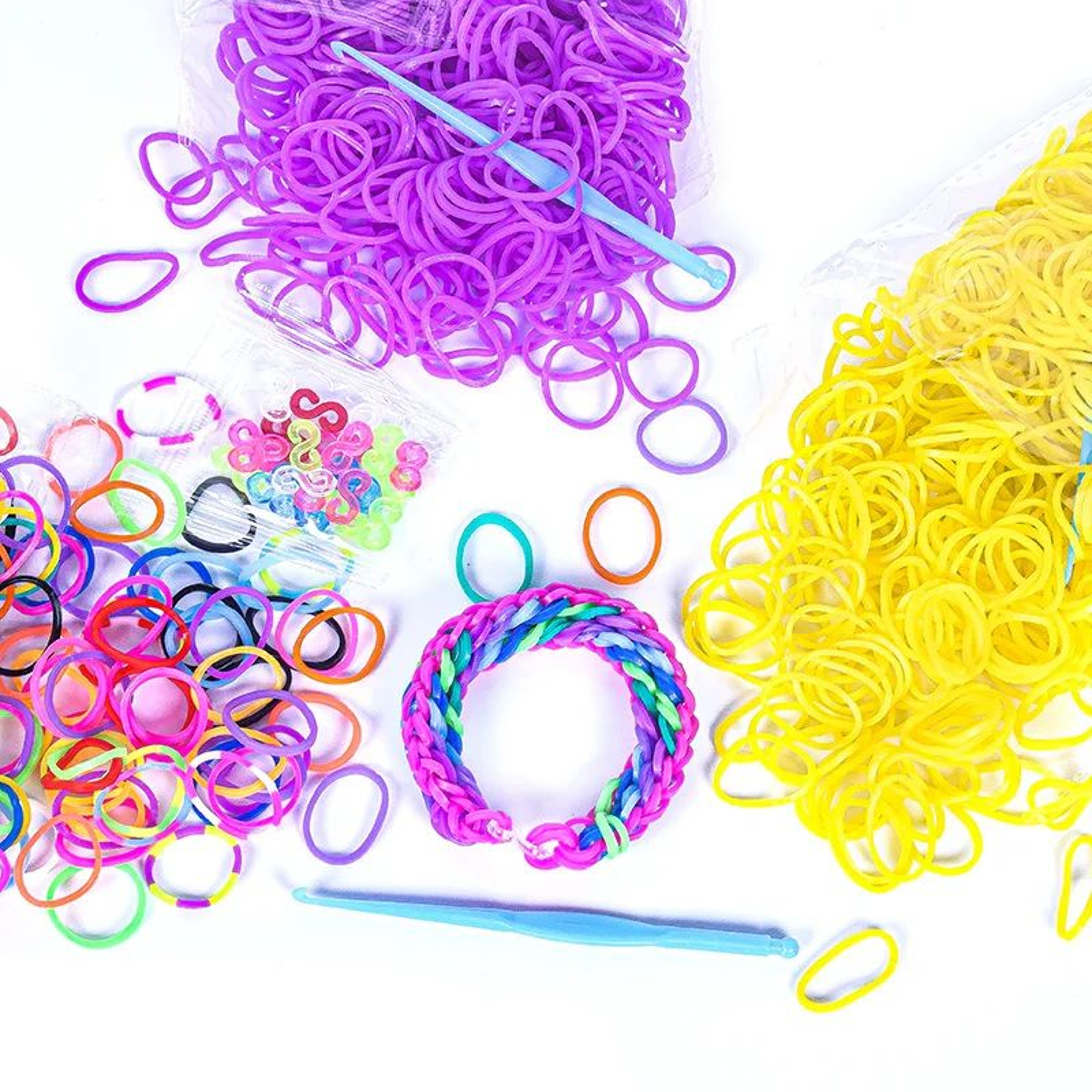 600PCS Loom Rubber Band Bracelet Making Kit With 4 Crochet Hooks 2
